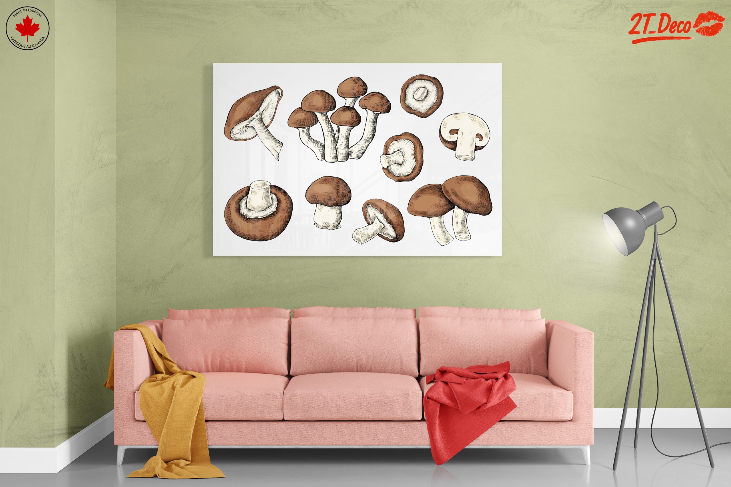Artistic Botanical Mushroom Illustrations for Home Decor - Image 7