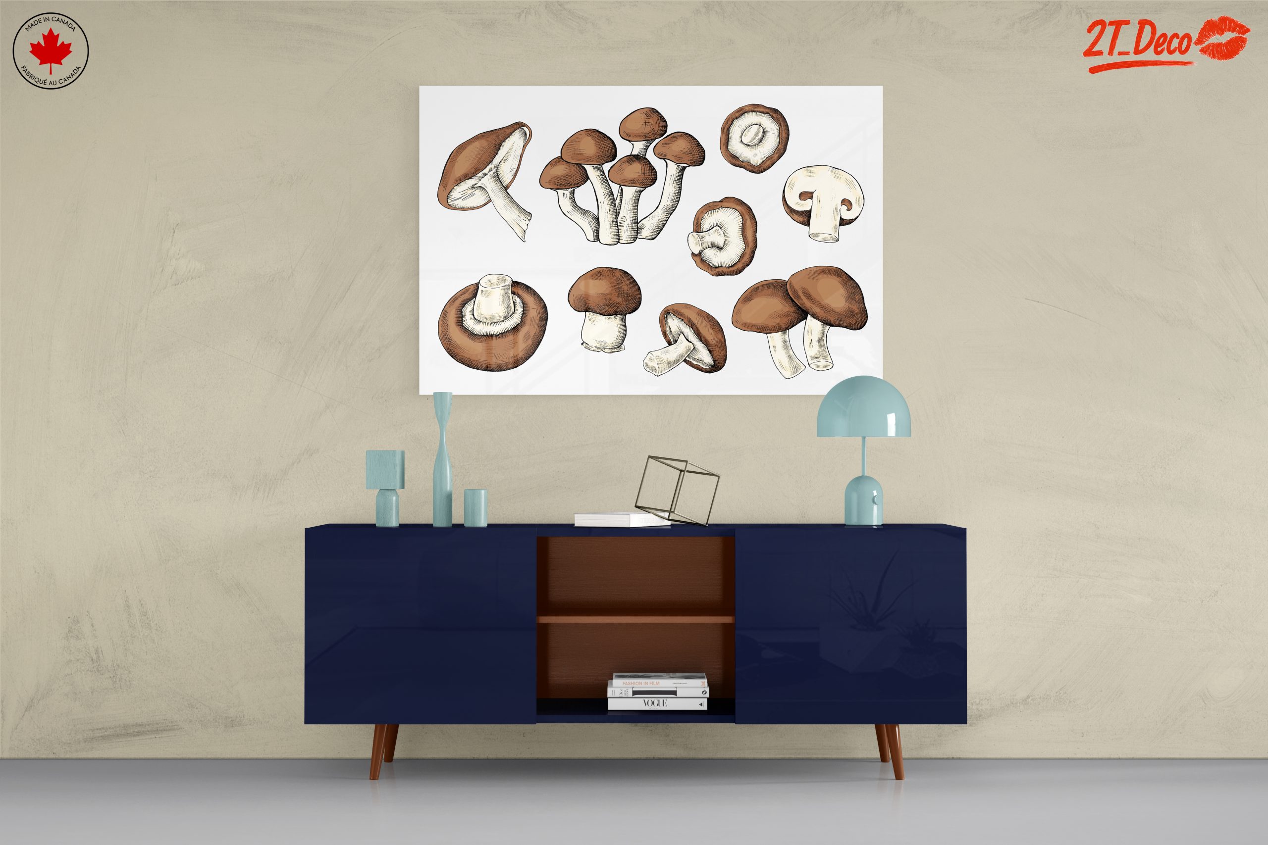 Artistic Botanical Mushroom Illustrations for Home Decor - Image 8