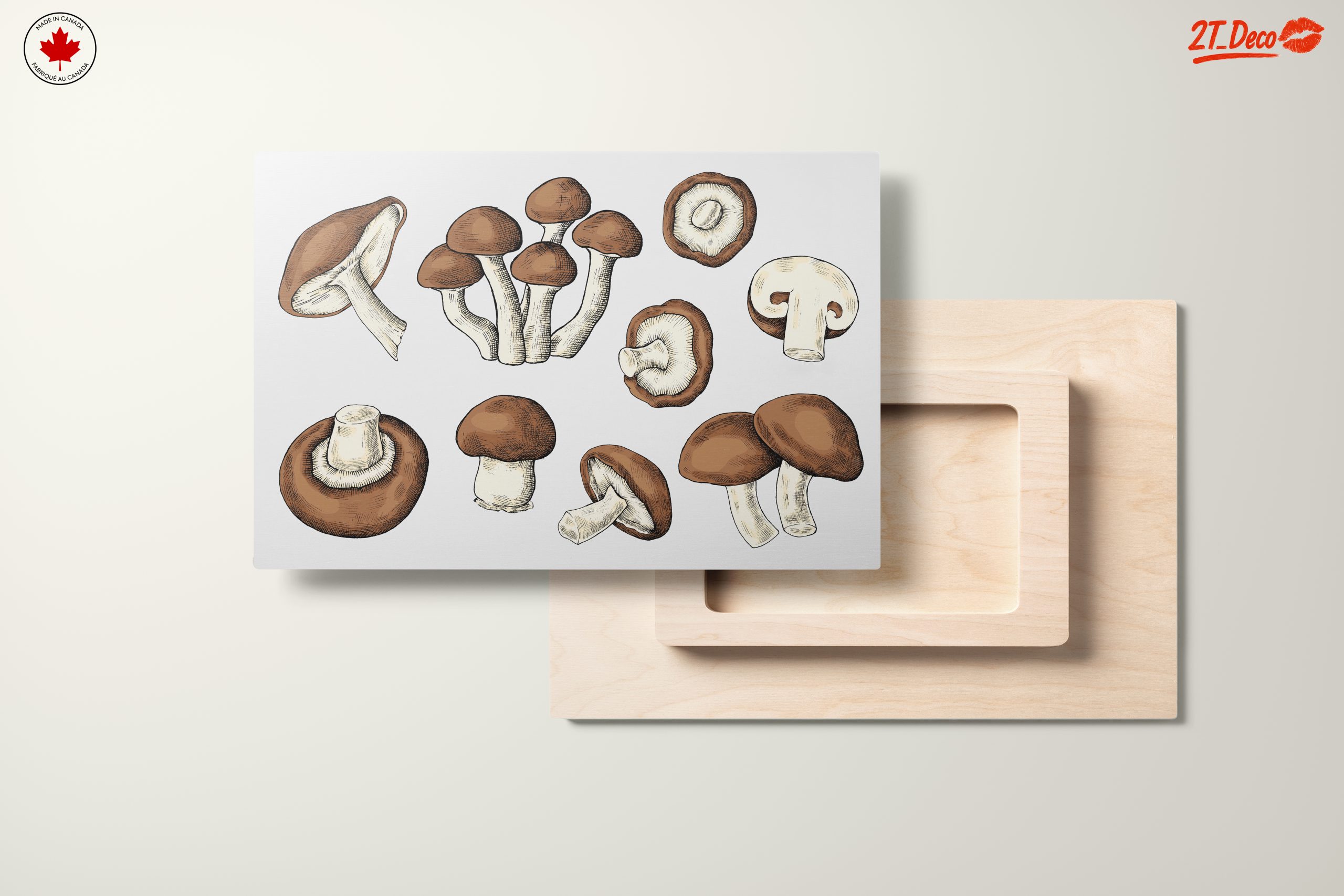 Artistic Botanical Mushroom Illustrations for Home Decor - Image 11