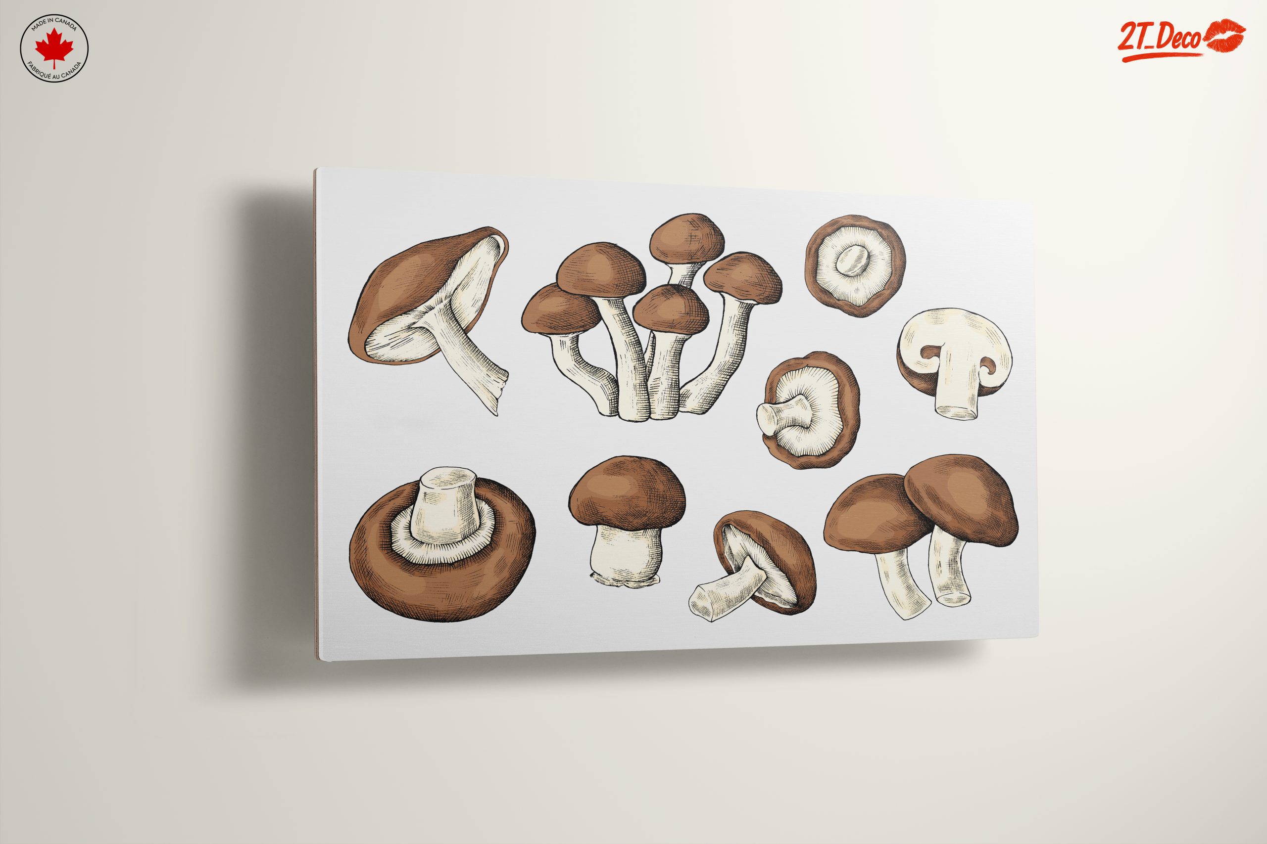 Artistic Botanical Mushroom Illustrations for Home Decor - Image 13