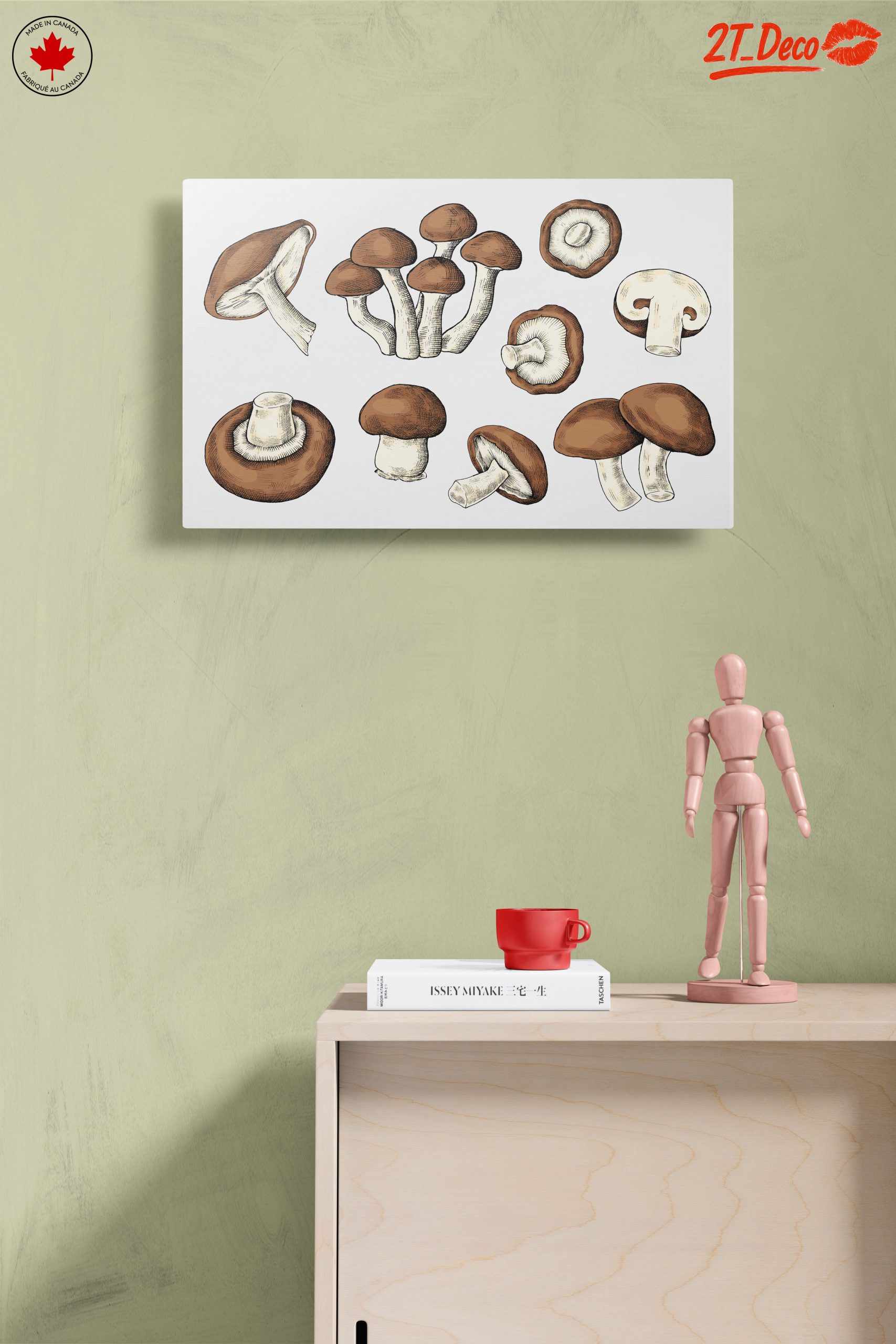 Artistic Botanical Mushroom Illustrations for Home Decor - Image 14