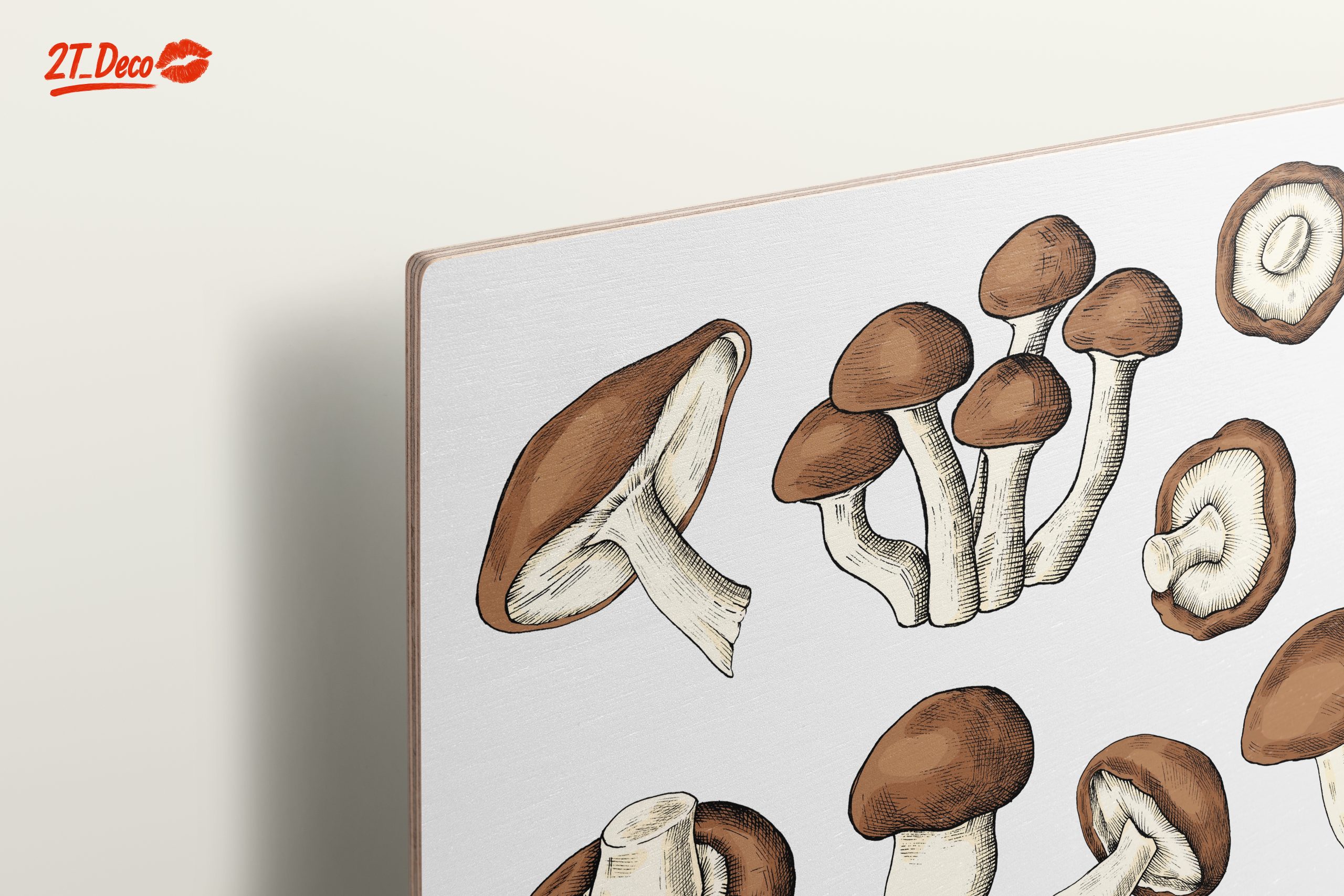 Artistic Botanical Mushroom Illustrations for Home Decor - Image 15