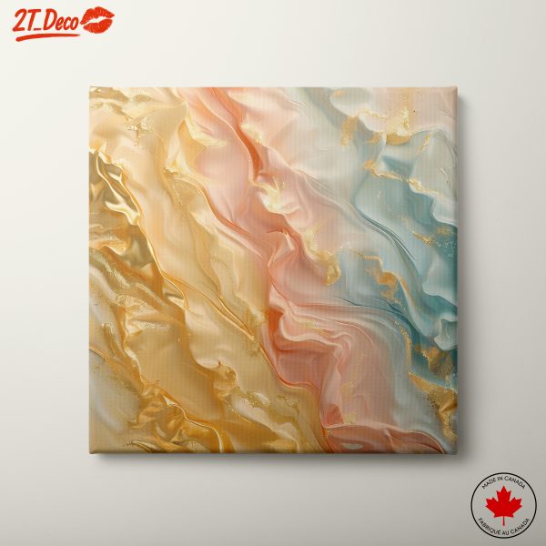 Colorful Abstract Waves in Soft Tones