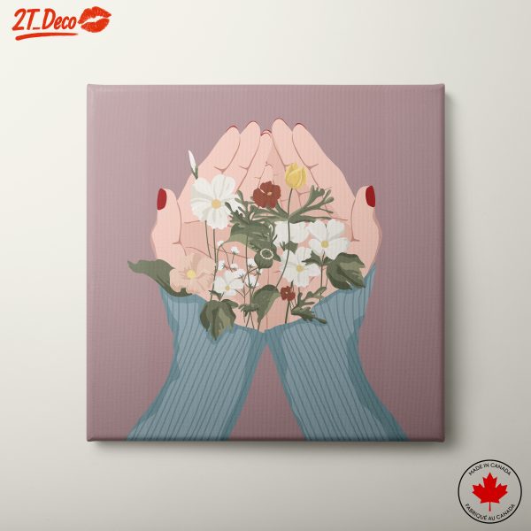 Delicate Botanical Floral Embrace Art