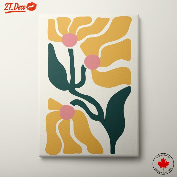 Abstract Floral Art with Bold Colors