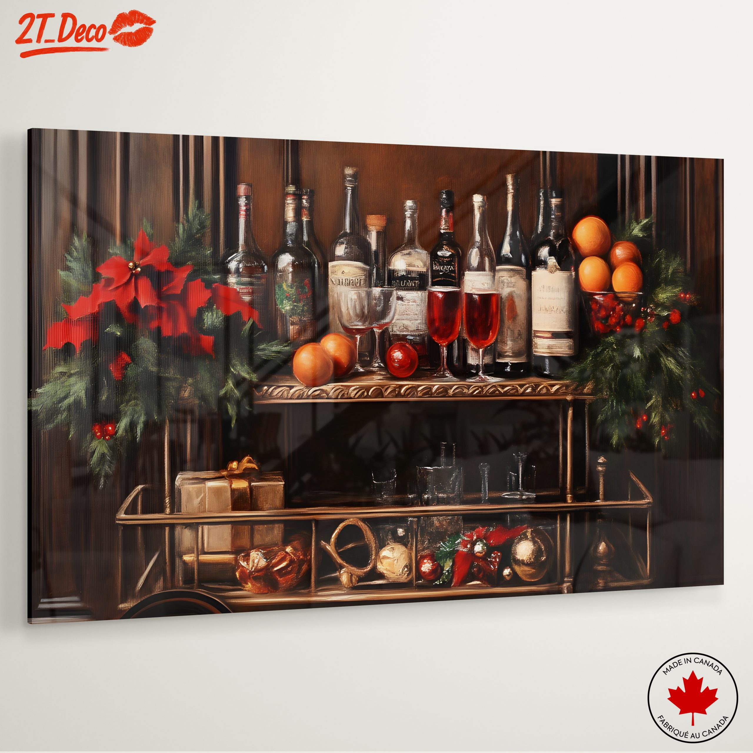 Elegant Cocktail Bar with Seasonal Decor - Image 6