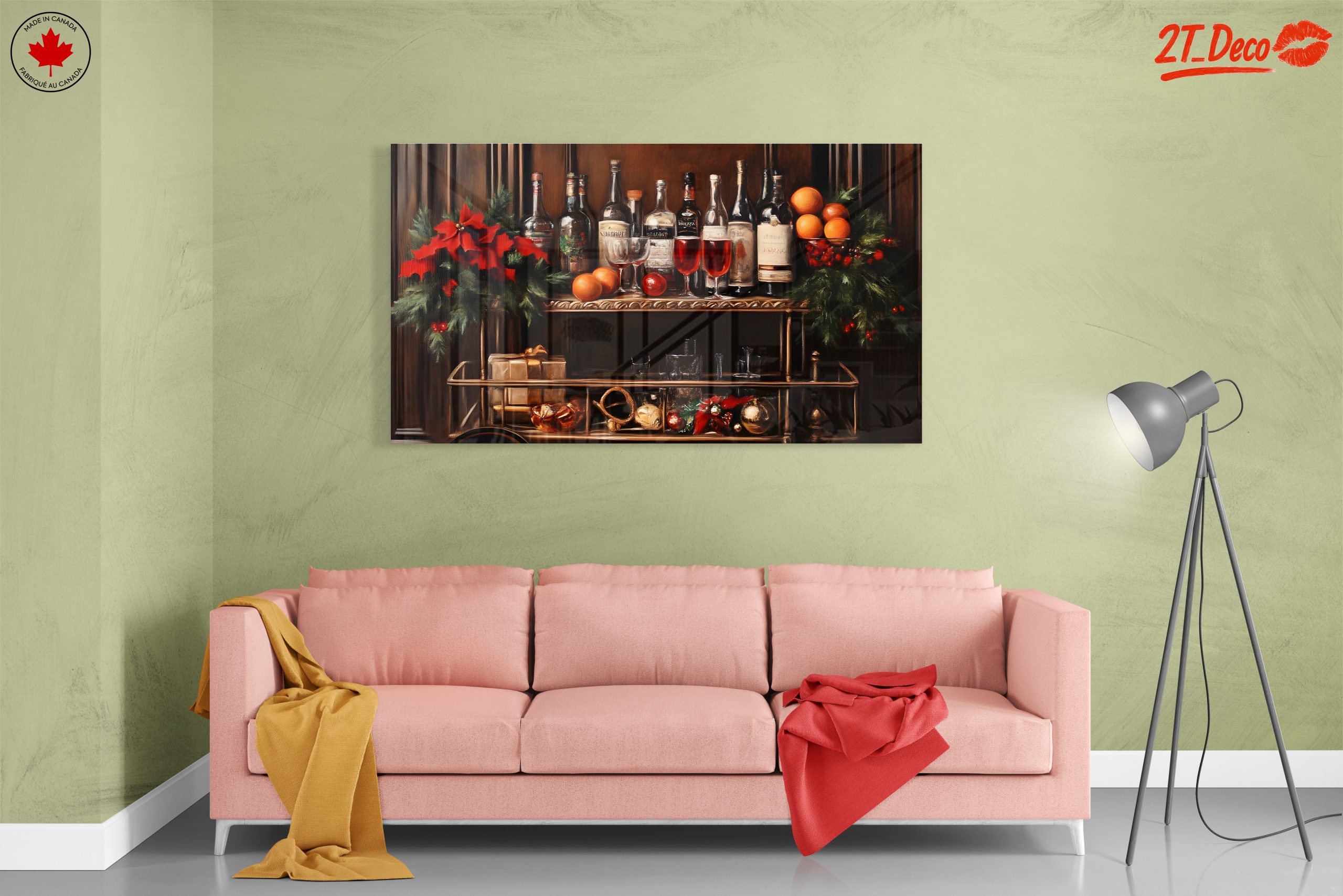 Elegant Cocktail Bar with Seasonal Decor - Image 7