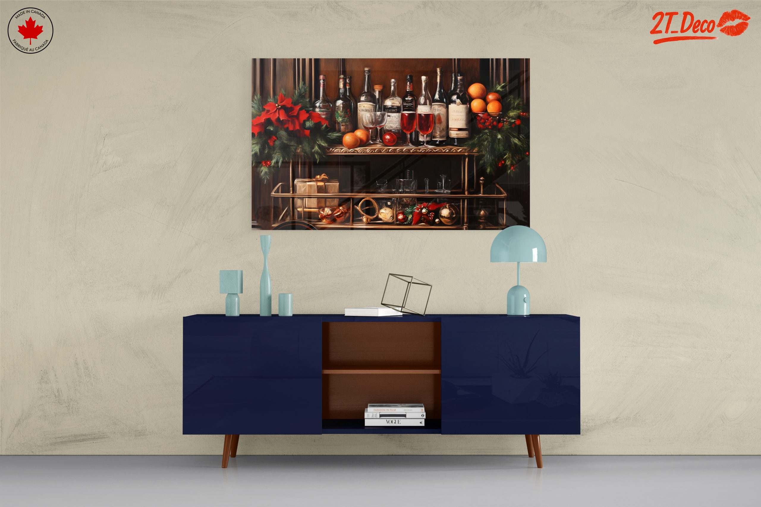 Elegant Cocktail Bar with Seasonal Decor - Image 8