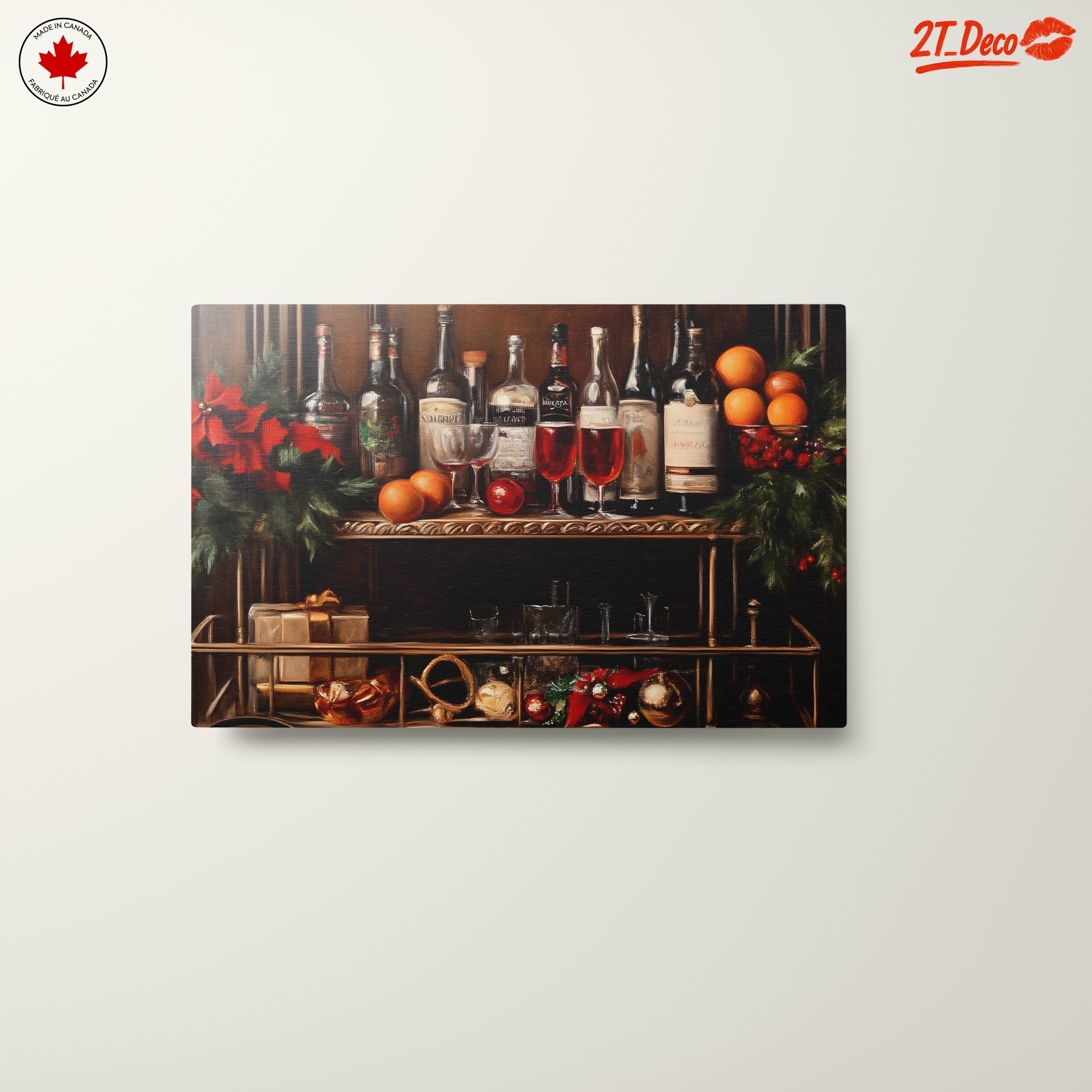 Elegant Cocktail Bar with Seasonal Decor - Image 10