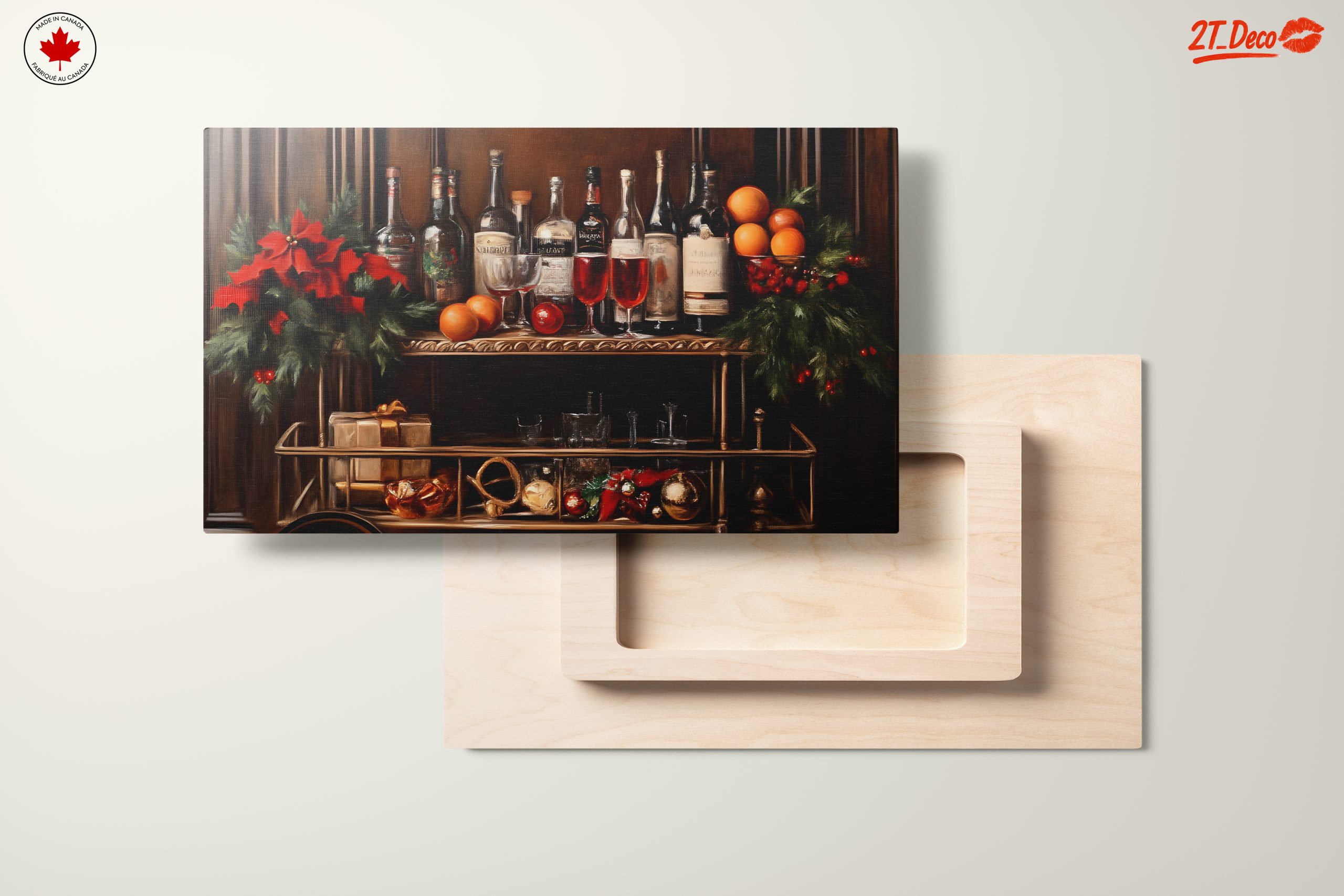 Elegant Cocktail Bar with Seasonal Decor - Image 11