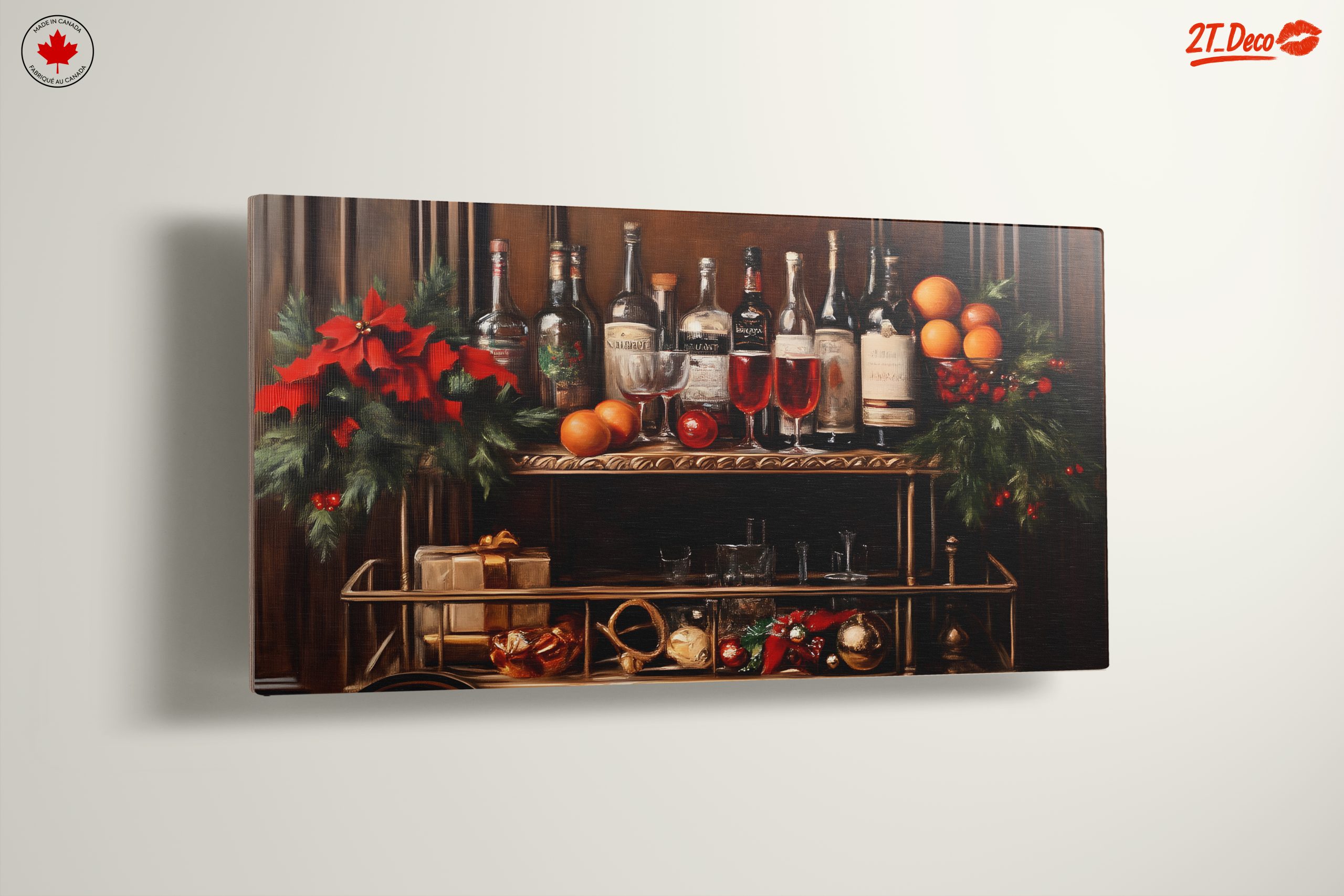 Elegant Cocktail Bar with Seasonal Decor - Image 13