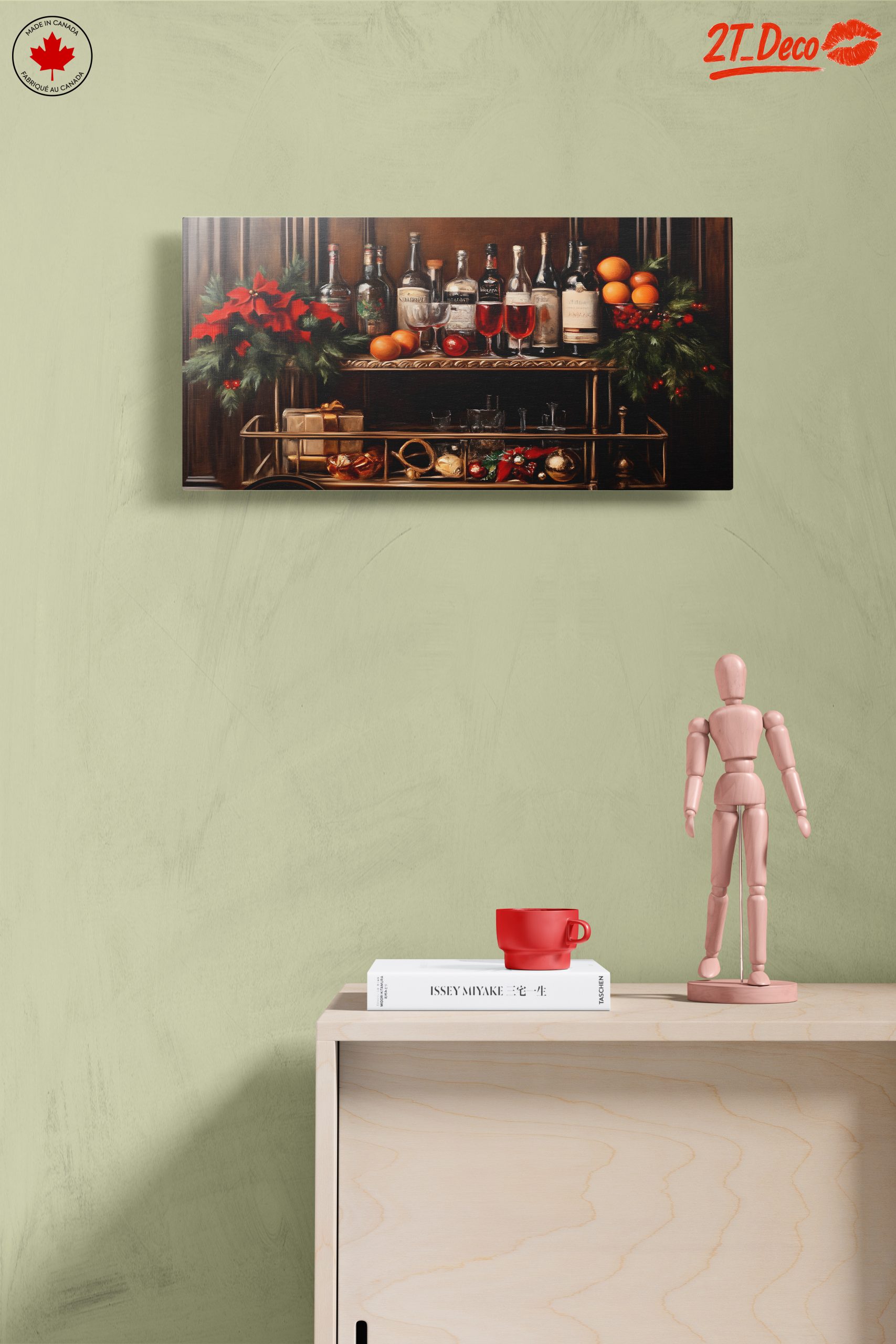 Elegant Cocktail Bar with Seasonal Decor - Image 14