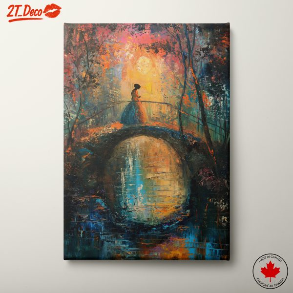 Colorful Abstract Figure on a Bridge