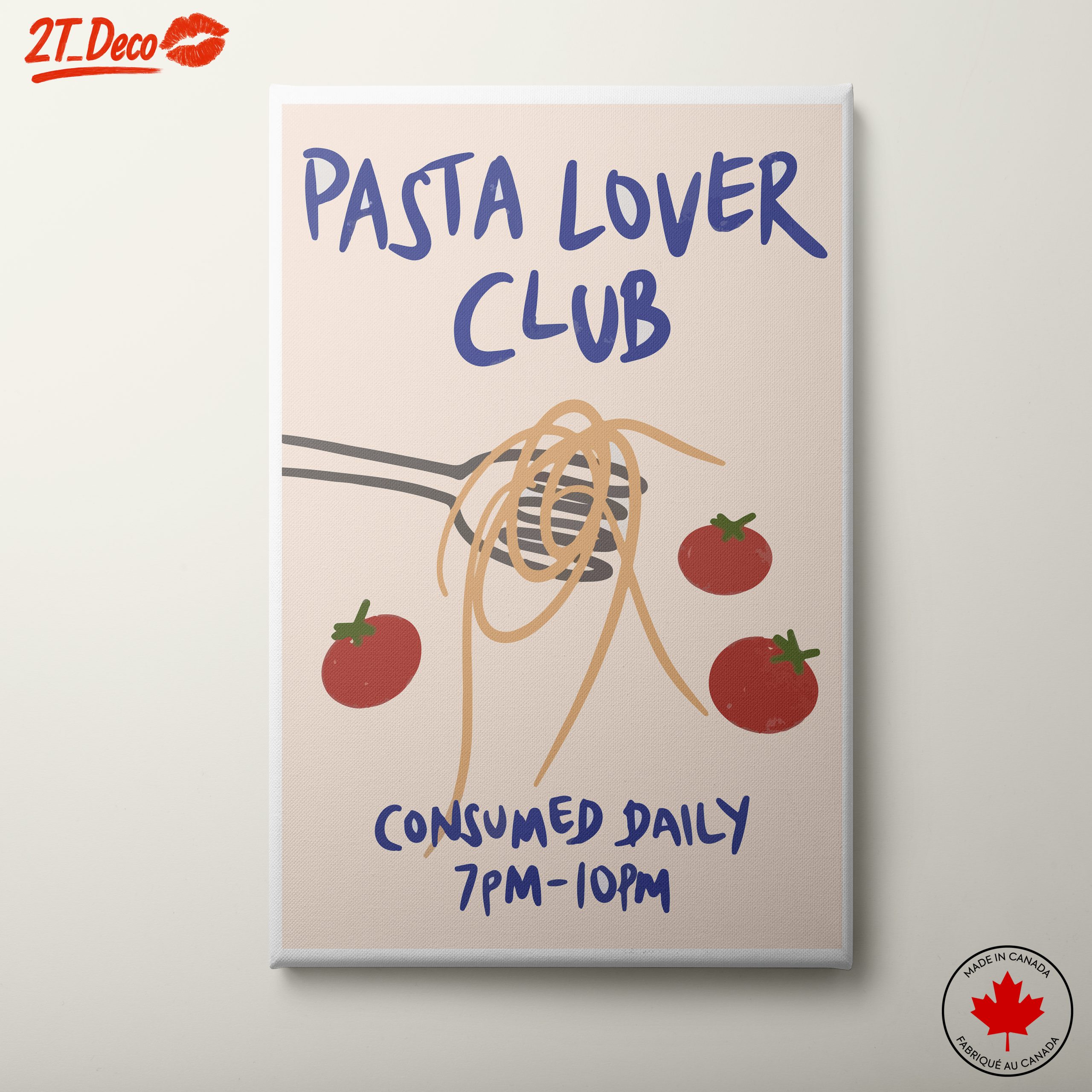 Pasta Lover Club Abstract Art