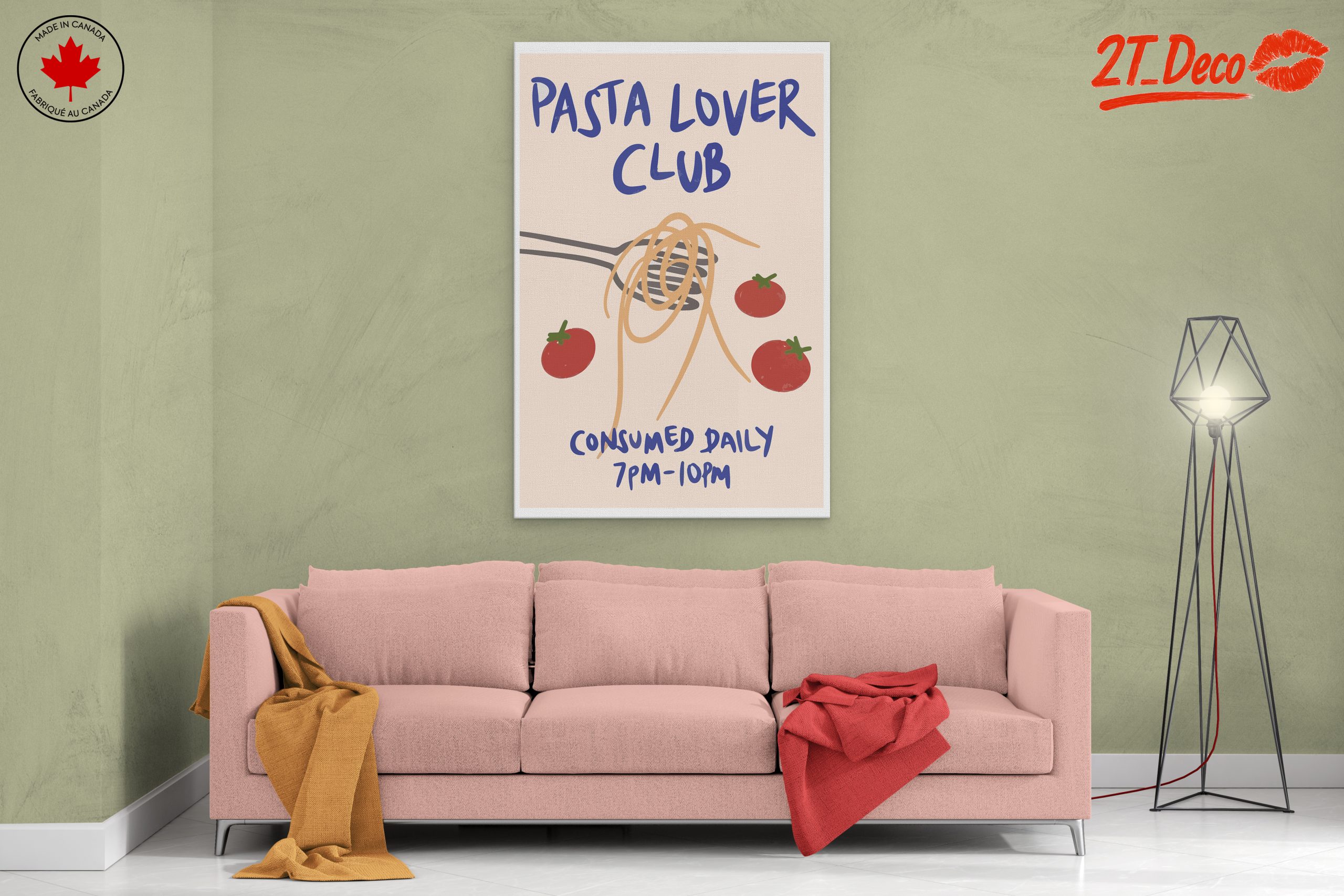 Pasta Lover Club Abstract Art - Image 2