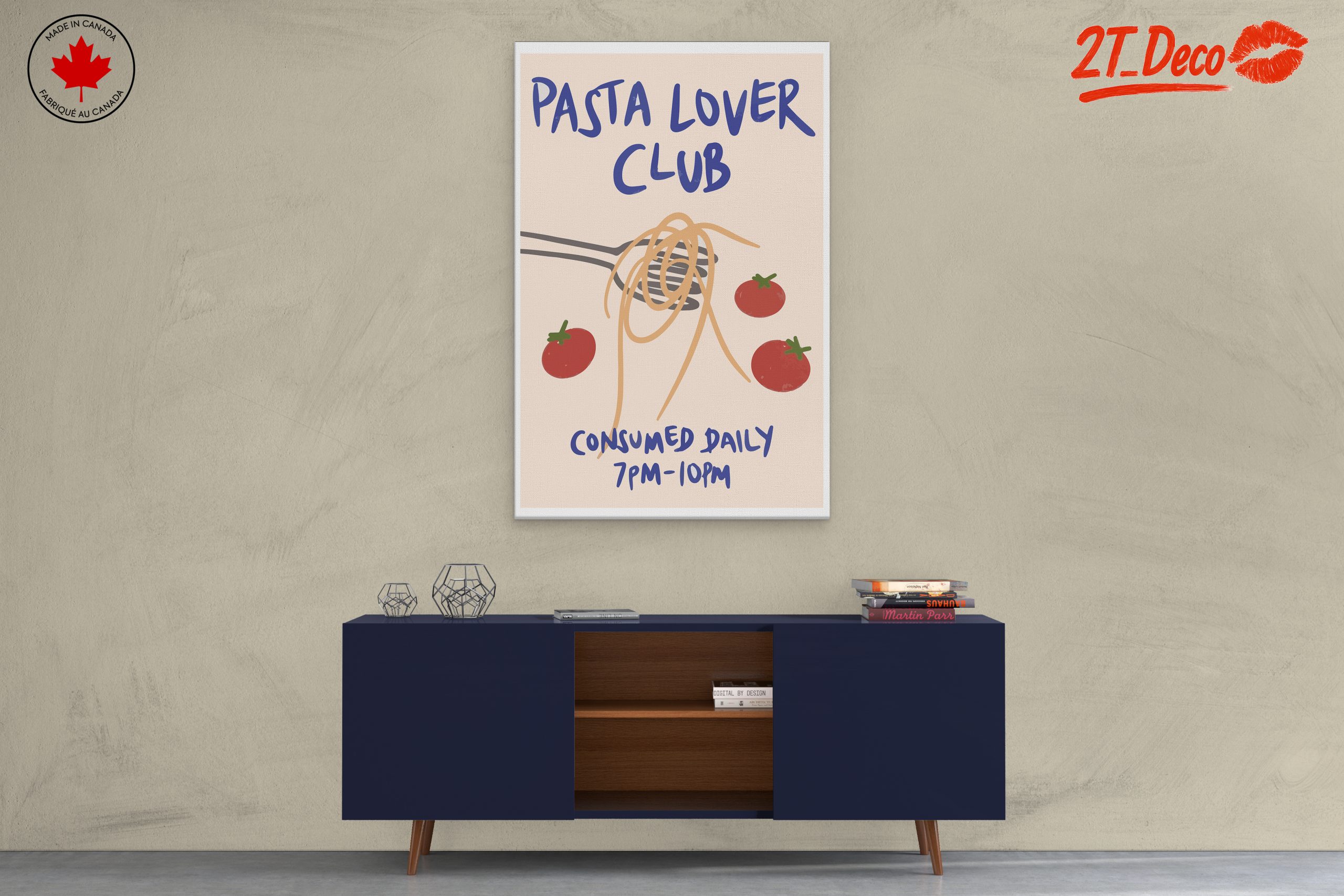 Pasta Lover Club Abstract Art - Image 3