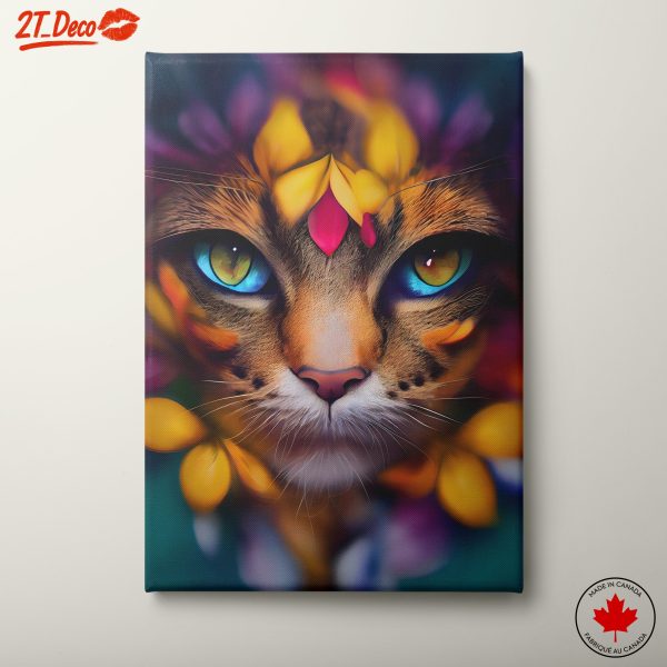Colorful Artistic Cat Portrait