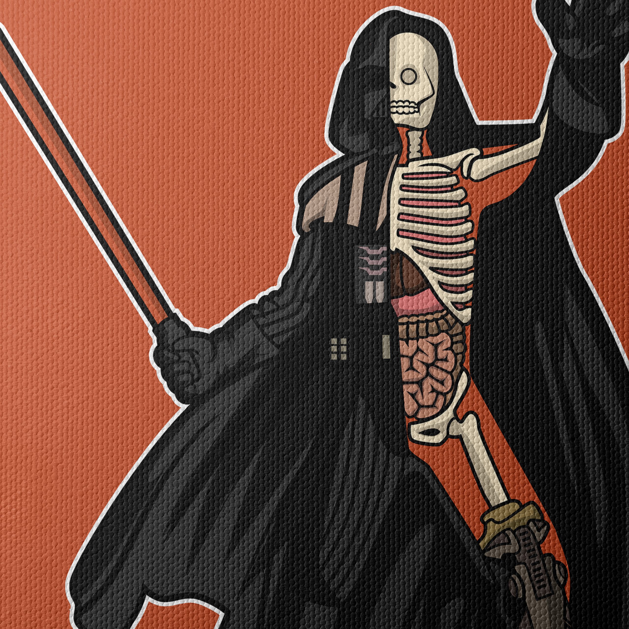 Stylized Skeleton Character with Lightsaber - Image 4