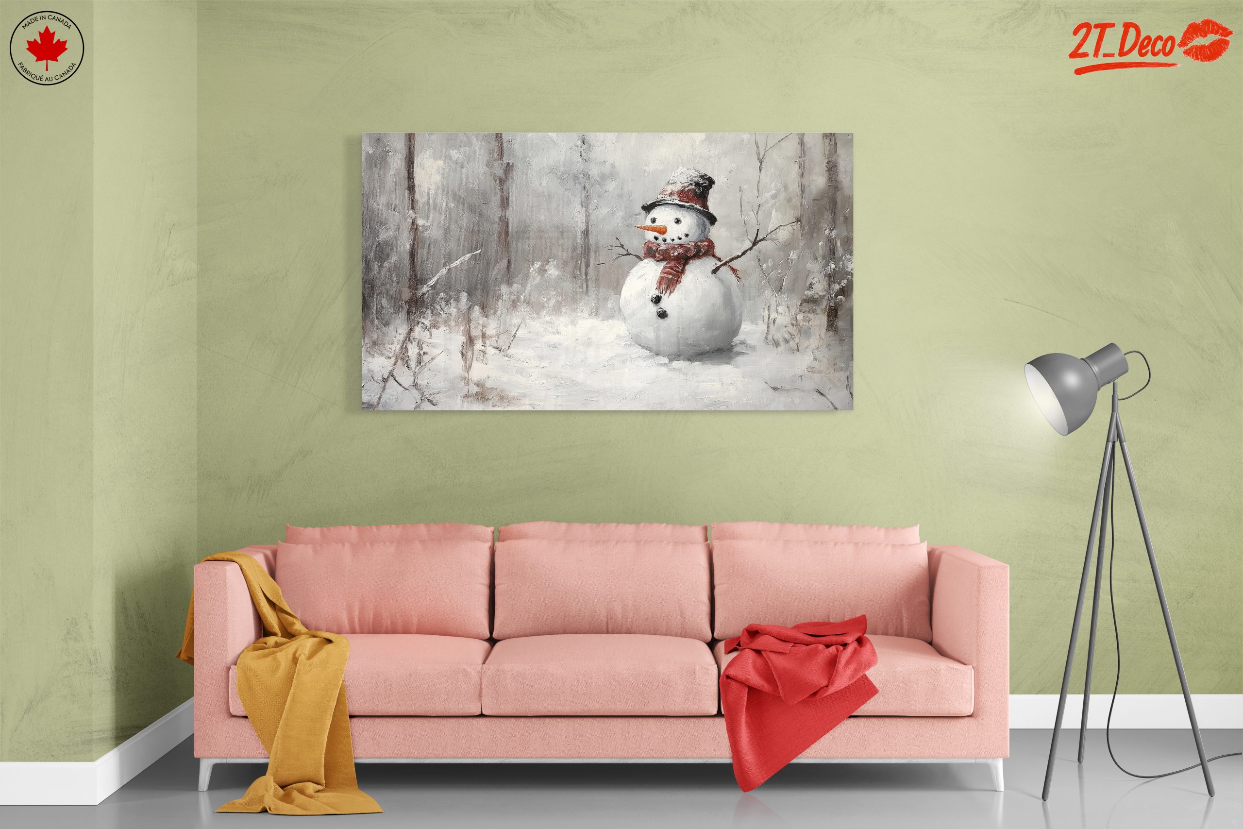 Charming Snowman in Winter Landscape - Image 7