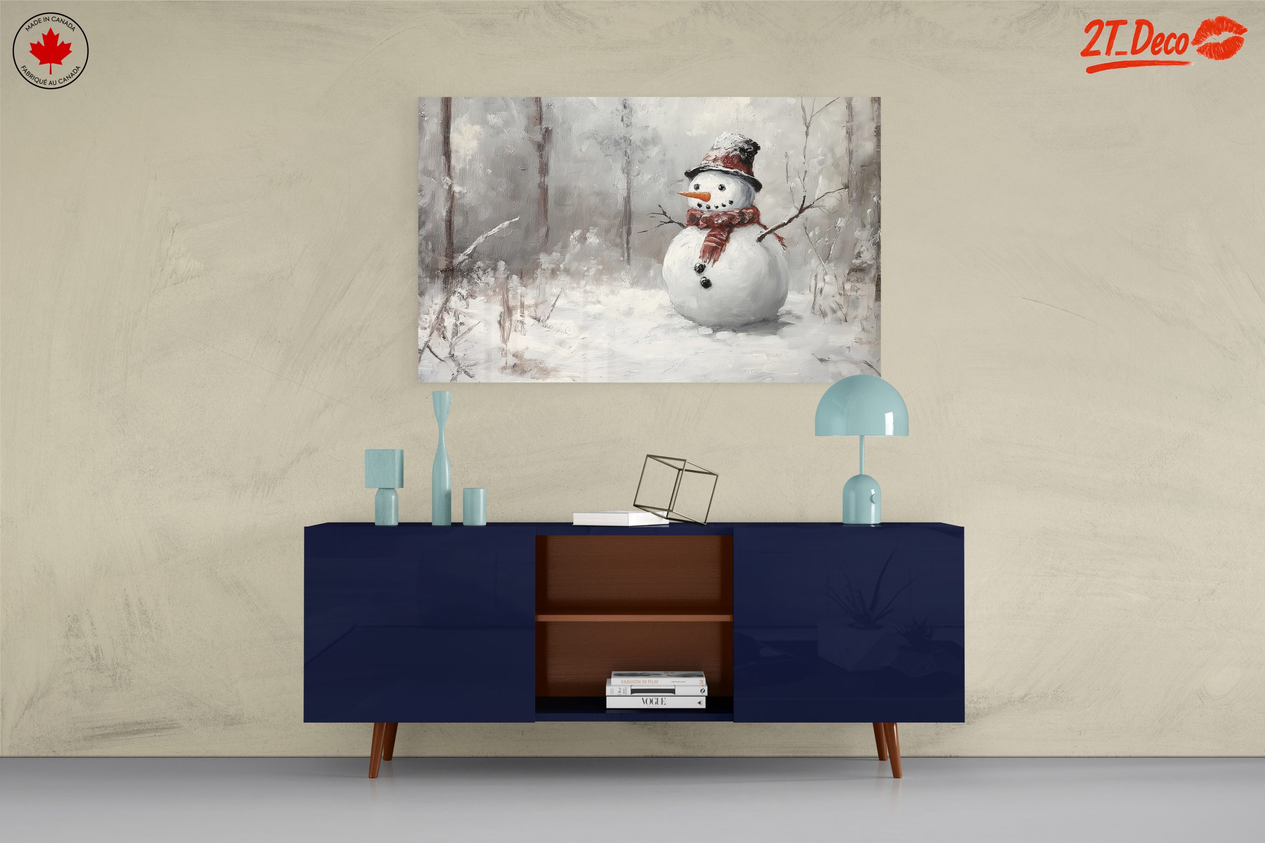 Charming Snowman in Winter Landscape - Image 8