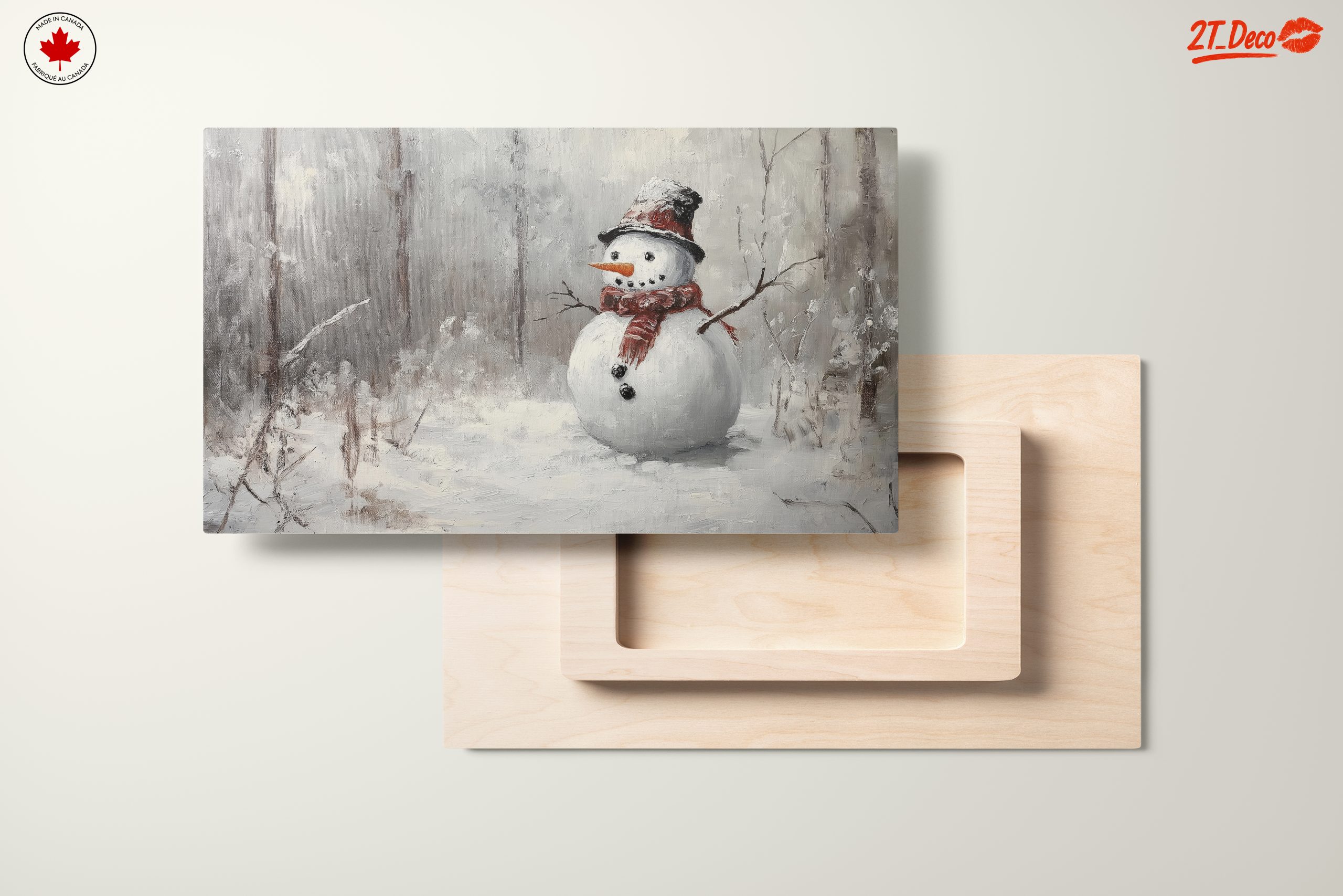 Charming Snowman in Winter Landscape - Image 11