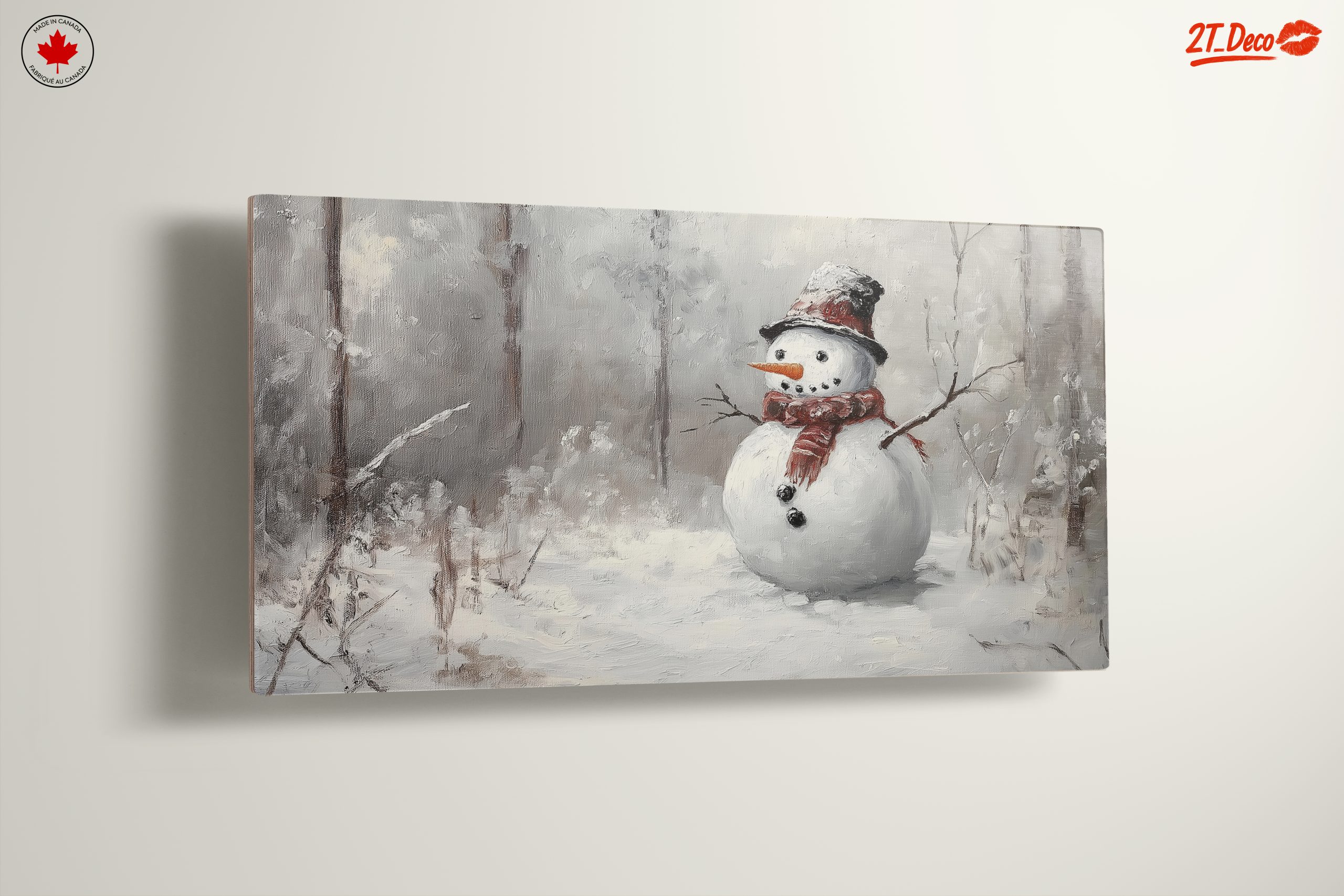 Charming Snowman in Winter Landscape - Image 13