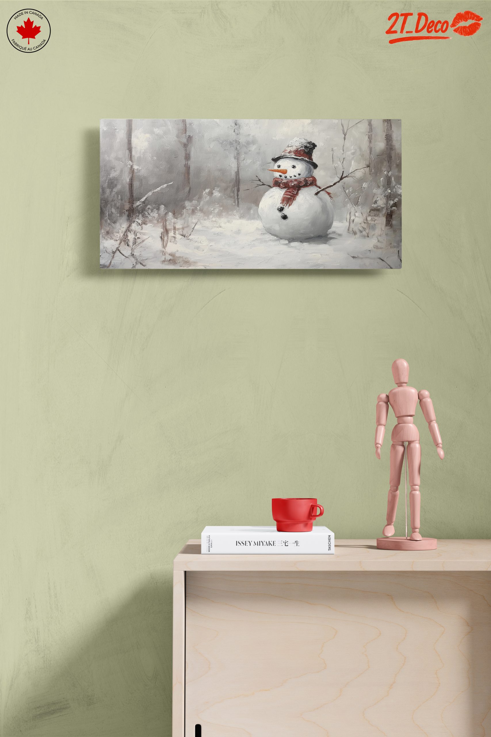 Charming Snowman in Winter Landscape - Image 14