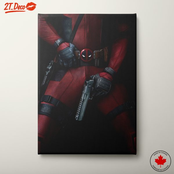 Deadpool Character Art with Gun and Costume