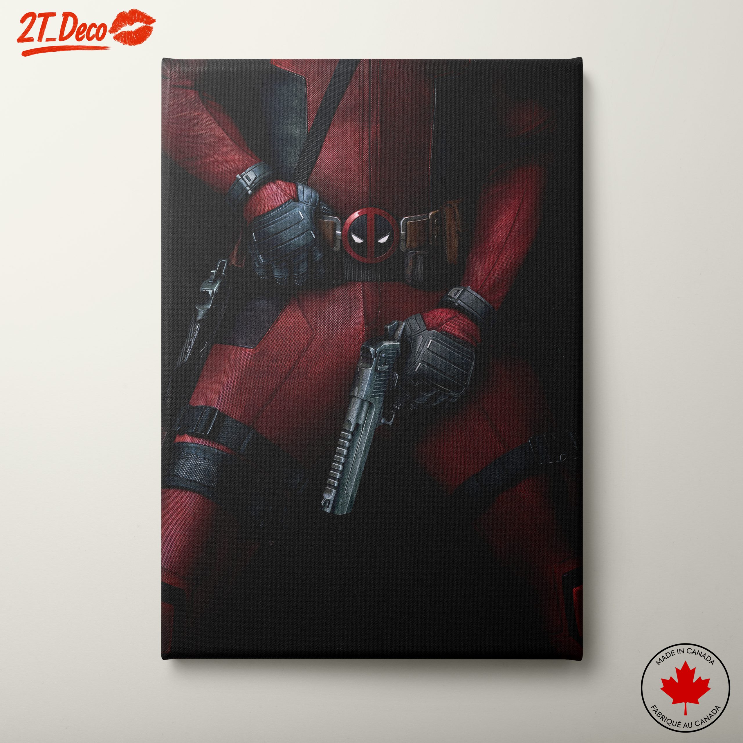 Deadpool Character Art with Gun and Costume