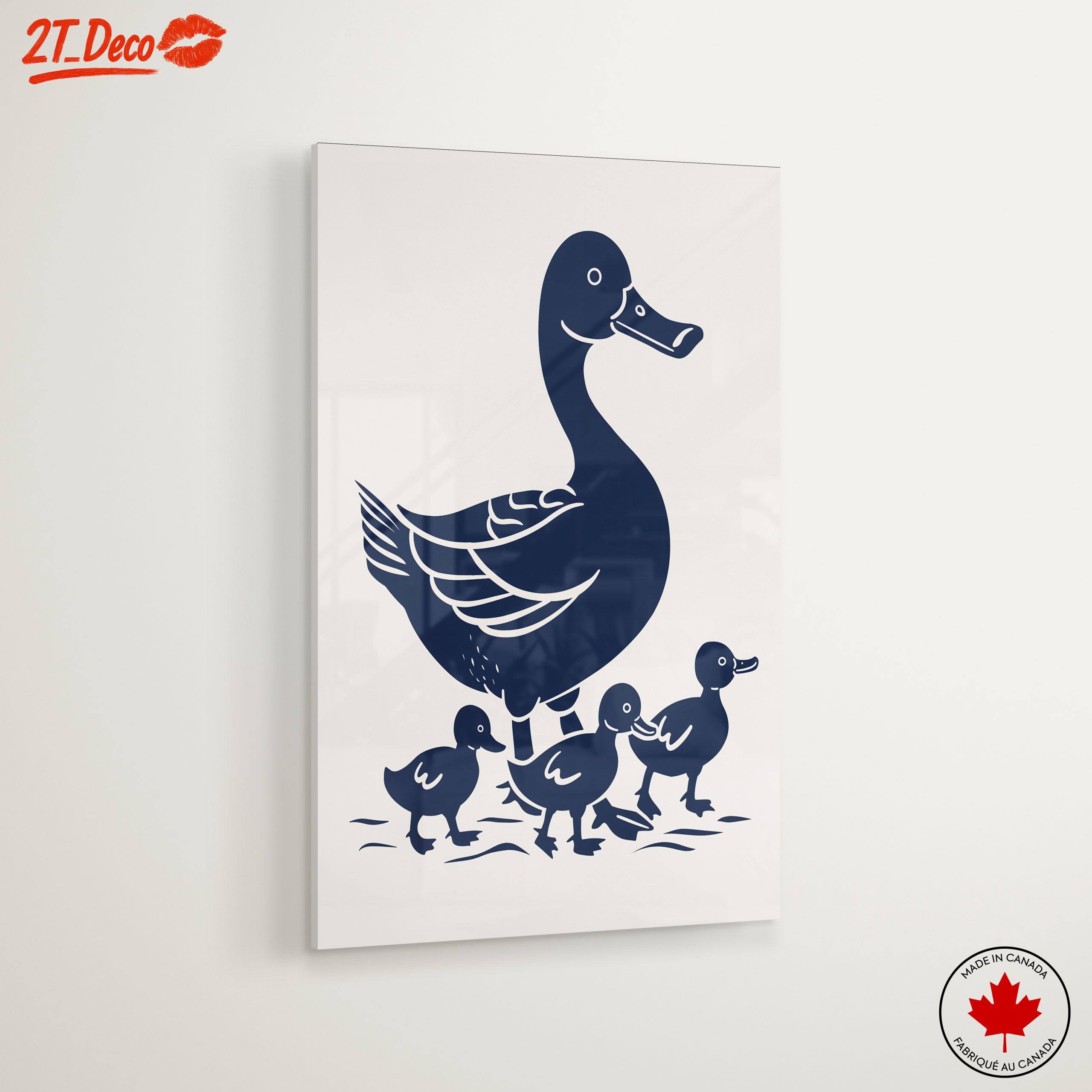 Playful Duck and Ducklings Artwork - Image 6