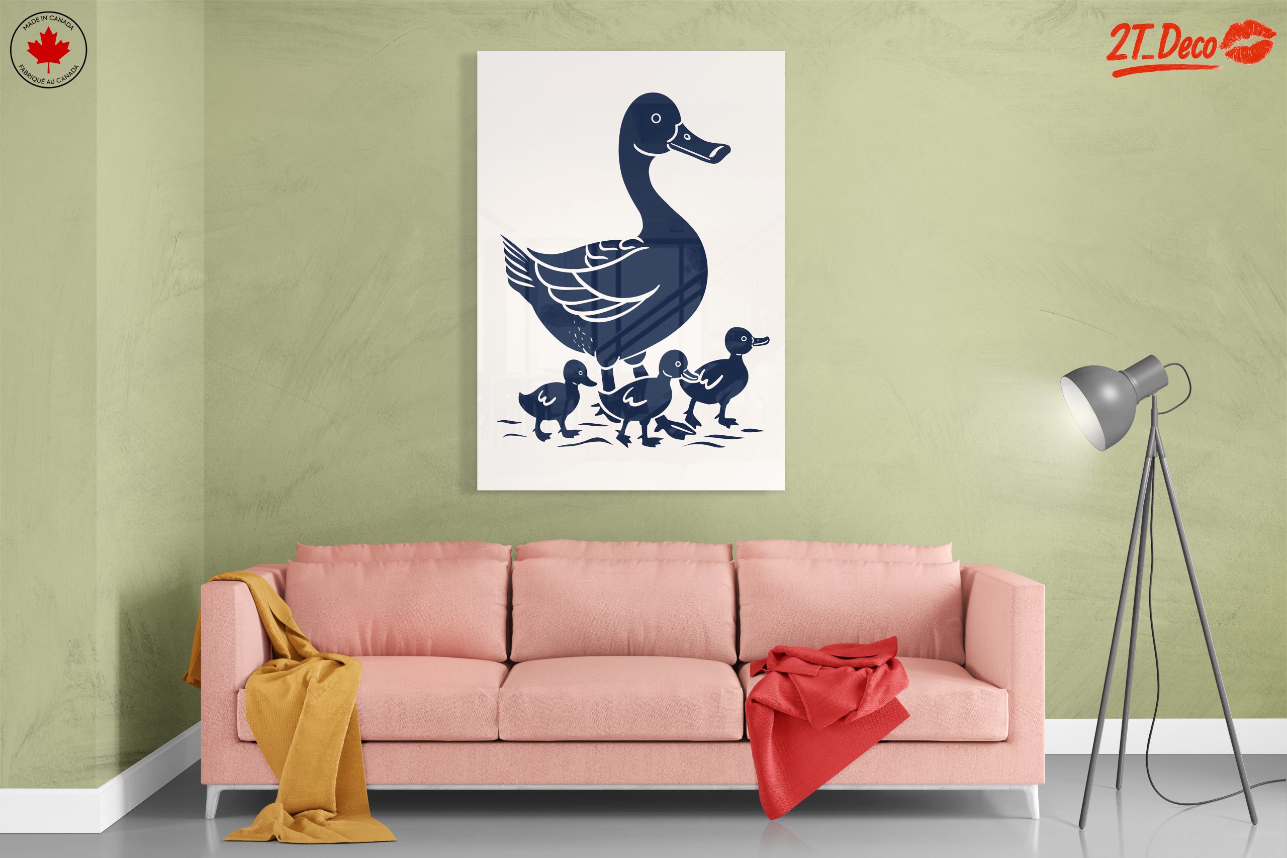Playful Duck and Ducklings Artwork - Image 7