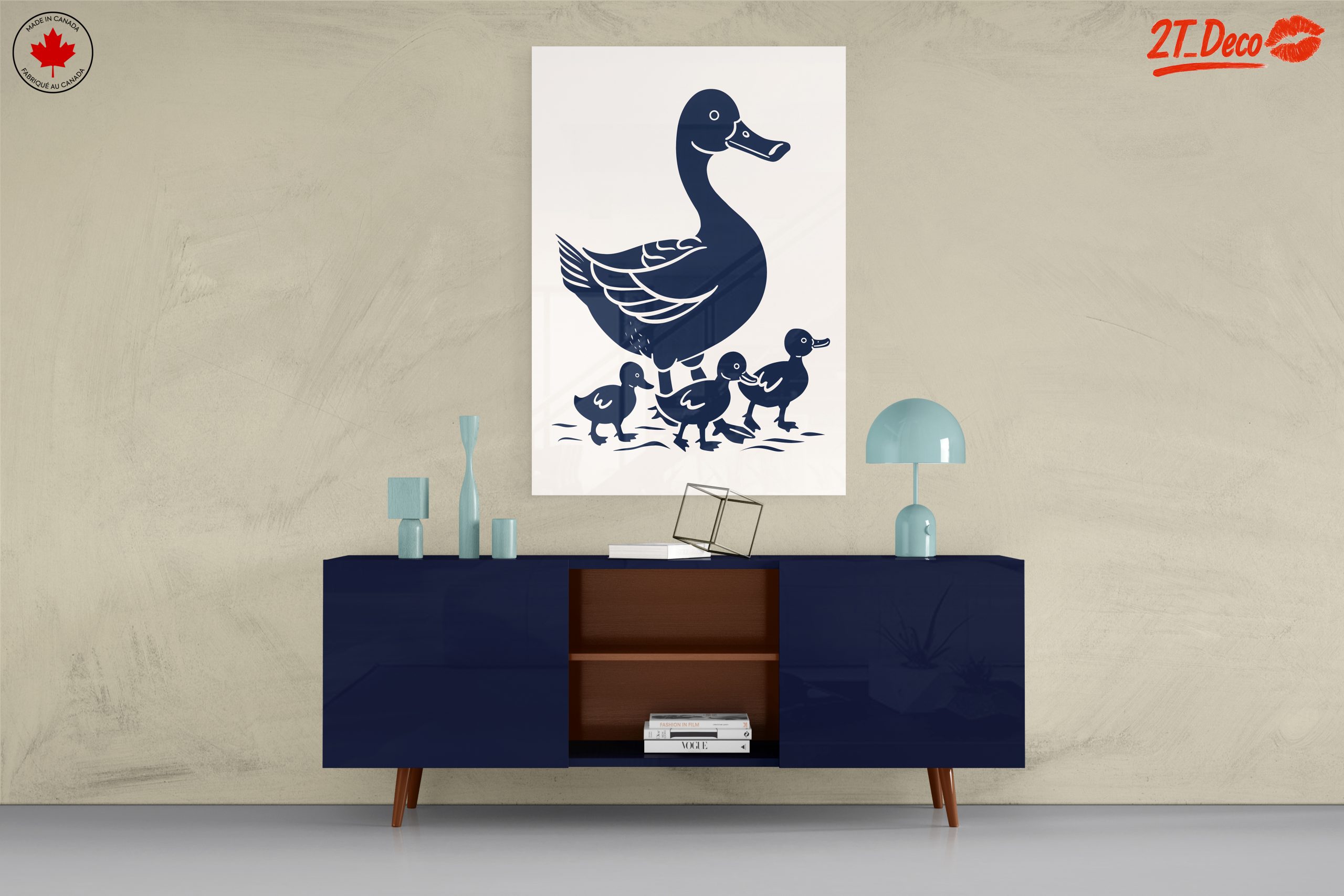 Playful Duck and Ducklings Artwork - Image 8
