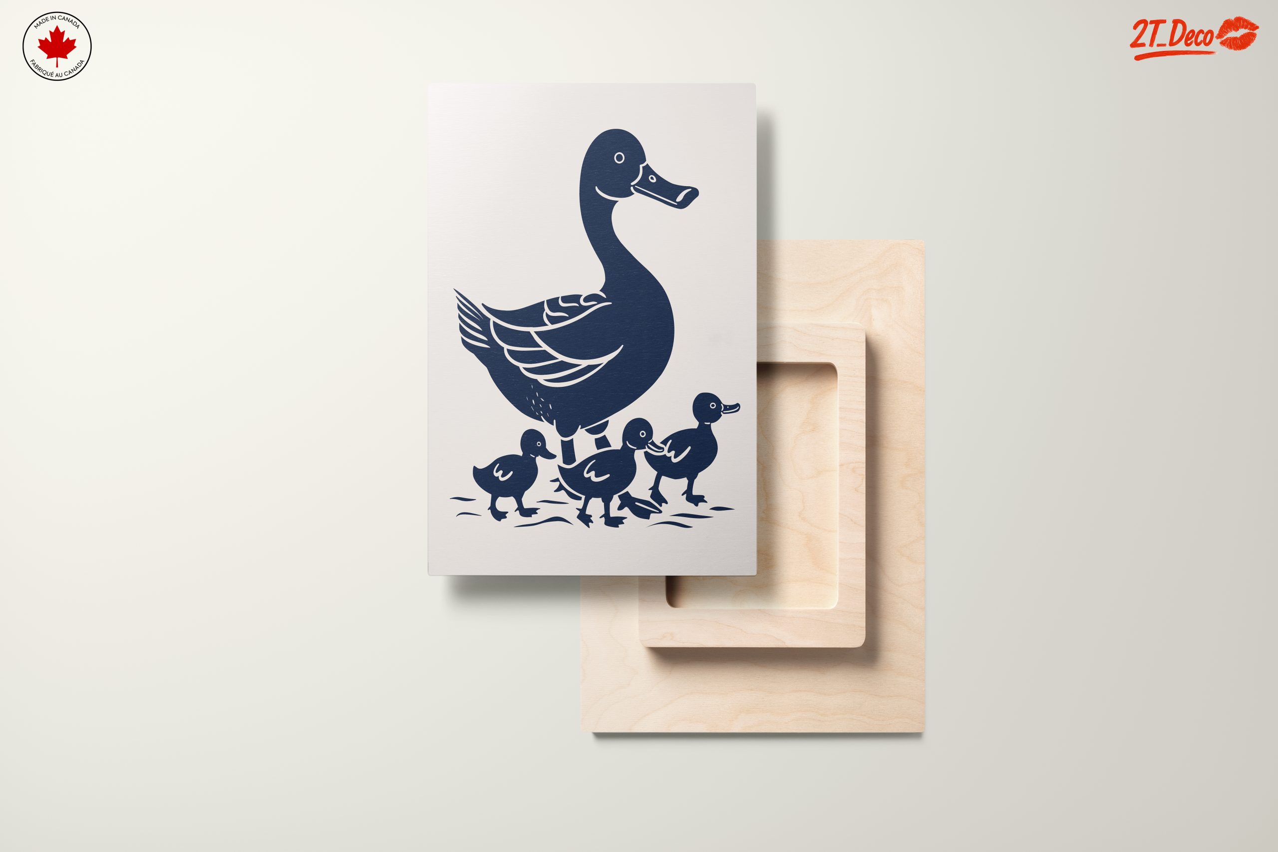 Playful Duck and Ducklings Artwork - Image 11