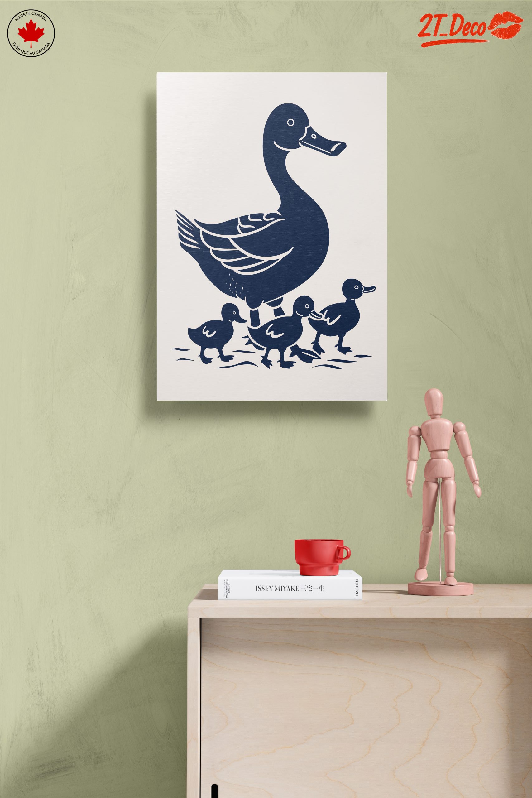 Playful Duck and Ducklings Artwork - Image 14