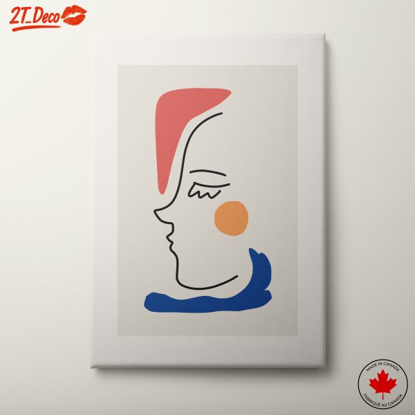 Stylized Abstract Portrait with Bold Colors