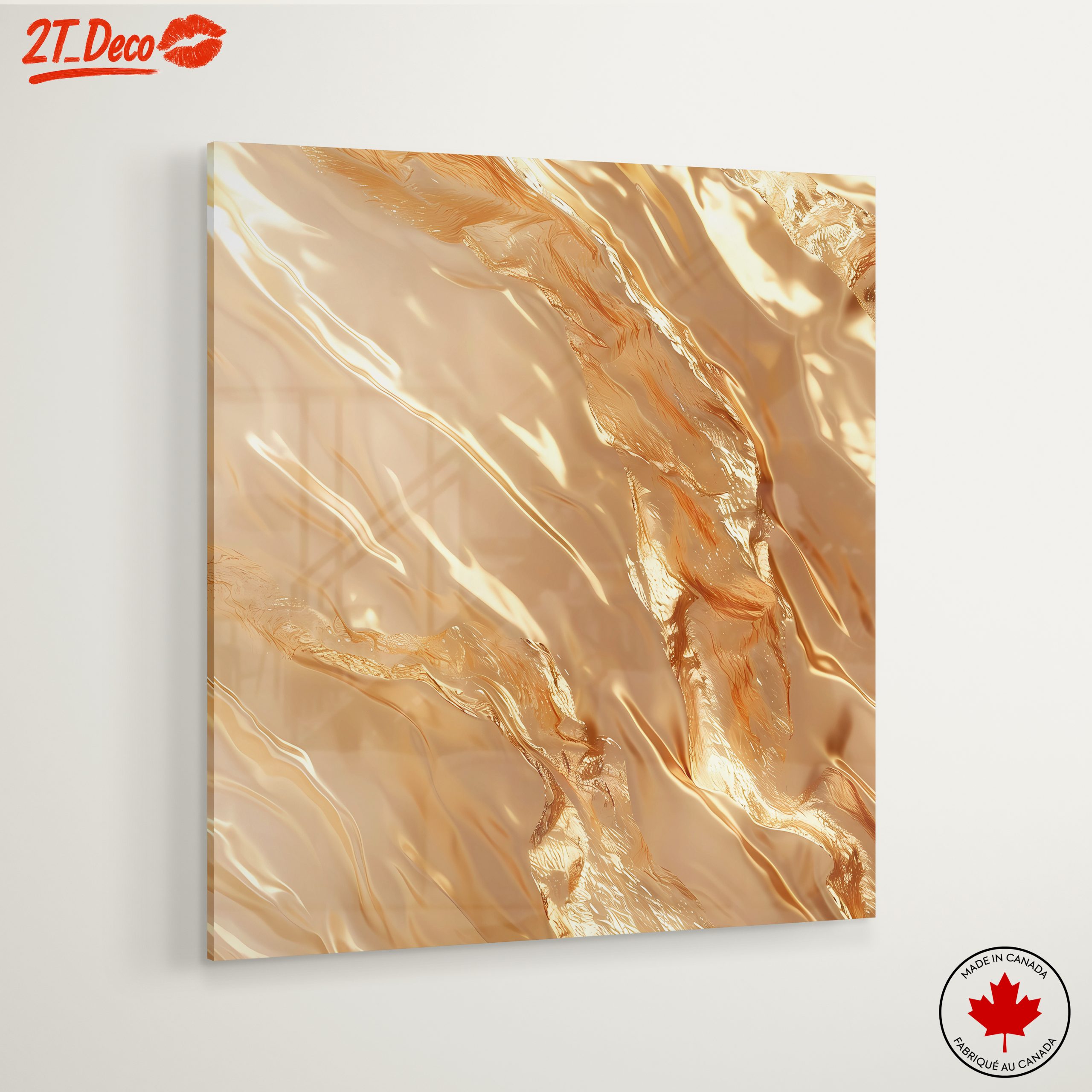 Luminous Gold Abstract Artwork - Image 6