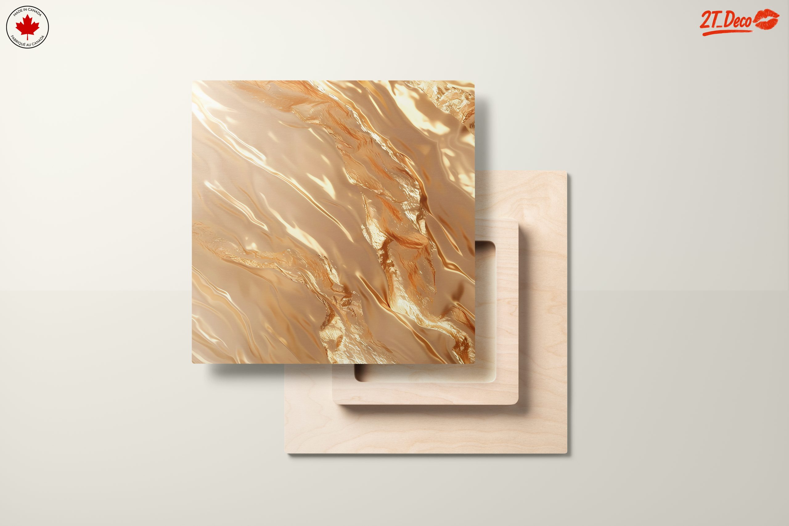 Luminous Gold Abstract Artwork - Image 11