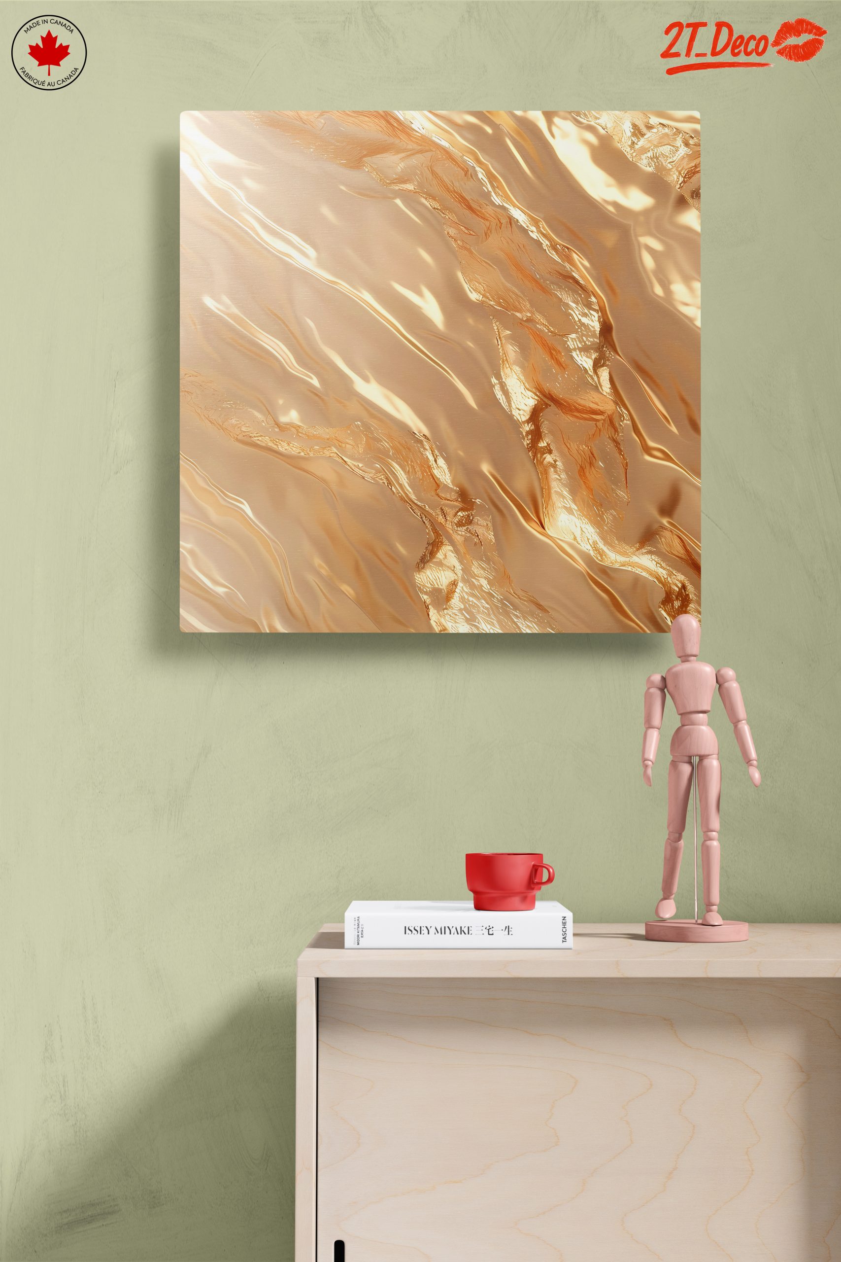 Luminous Gold Abstract Artwork - Image 14