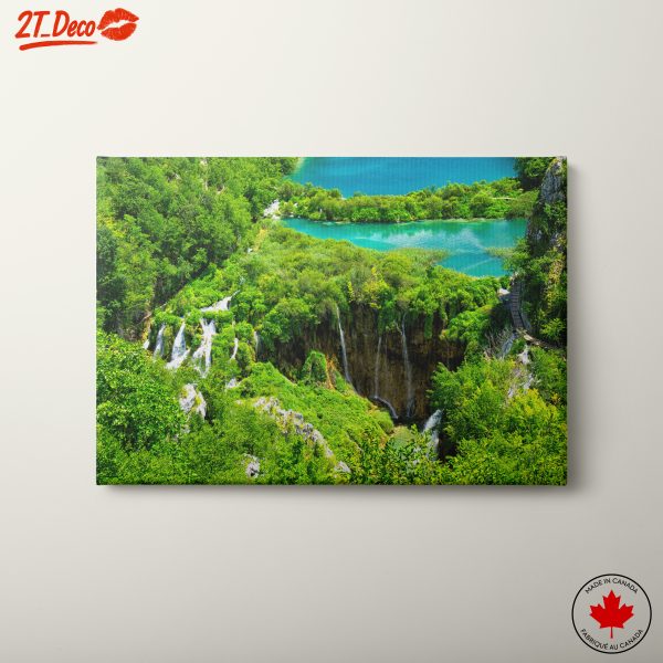 Breathtaking Waterfalls Surrounded by Lush Greenery