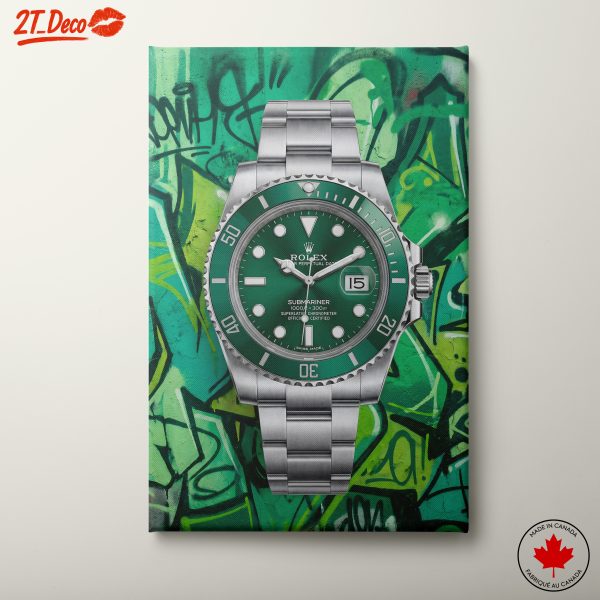 Rolex Submariner on Graffiti Background