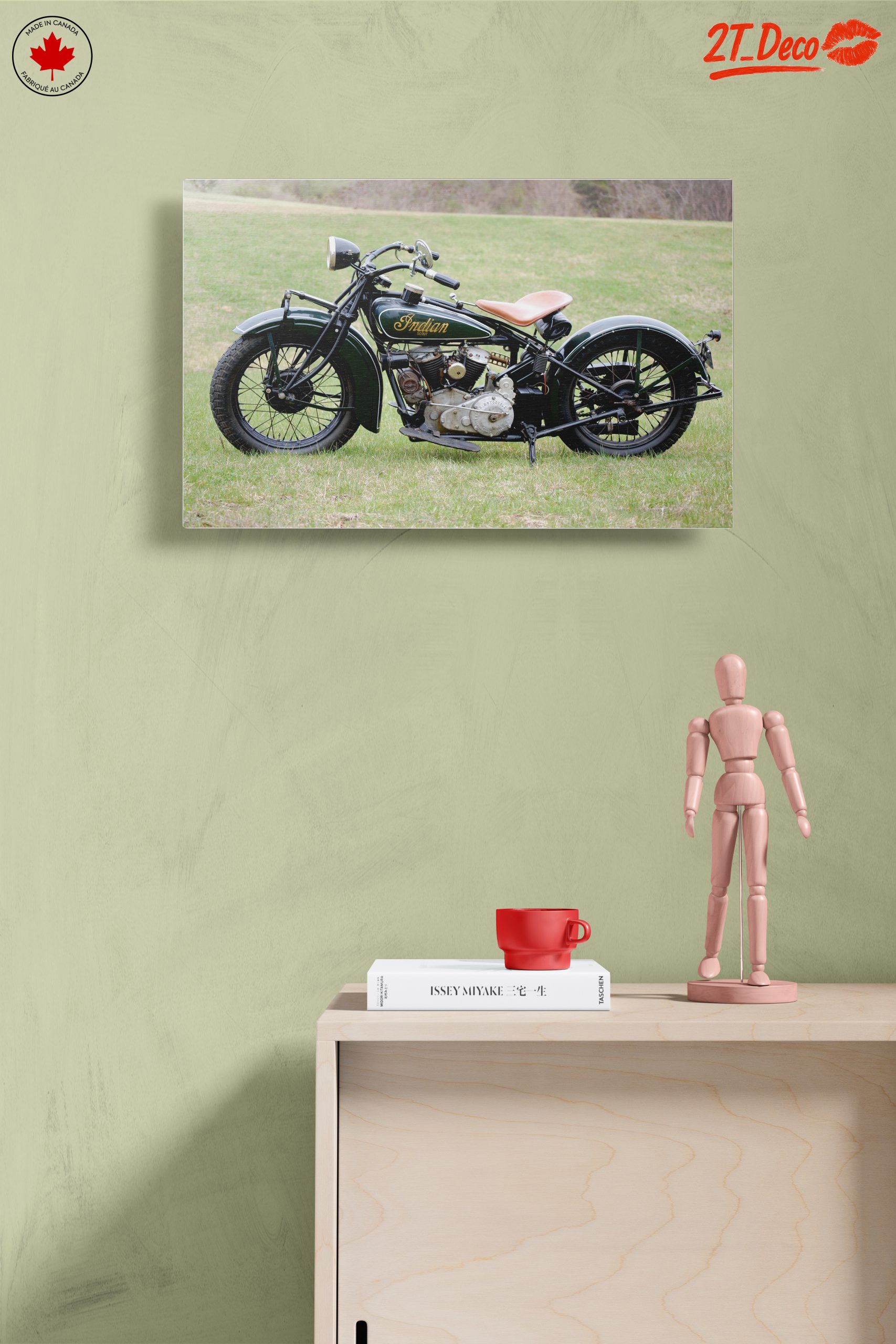 Classic Indian Motorcycle on Green Grass - Image 14