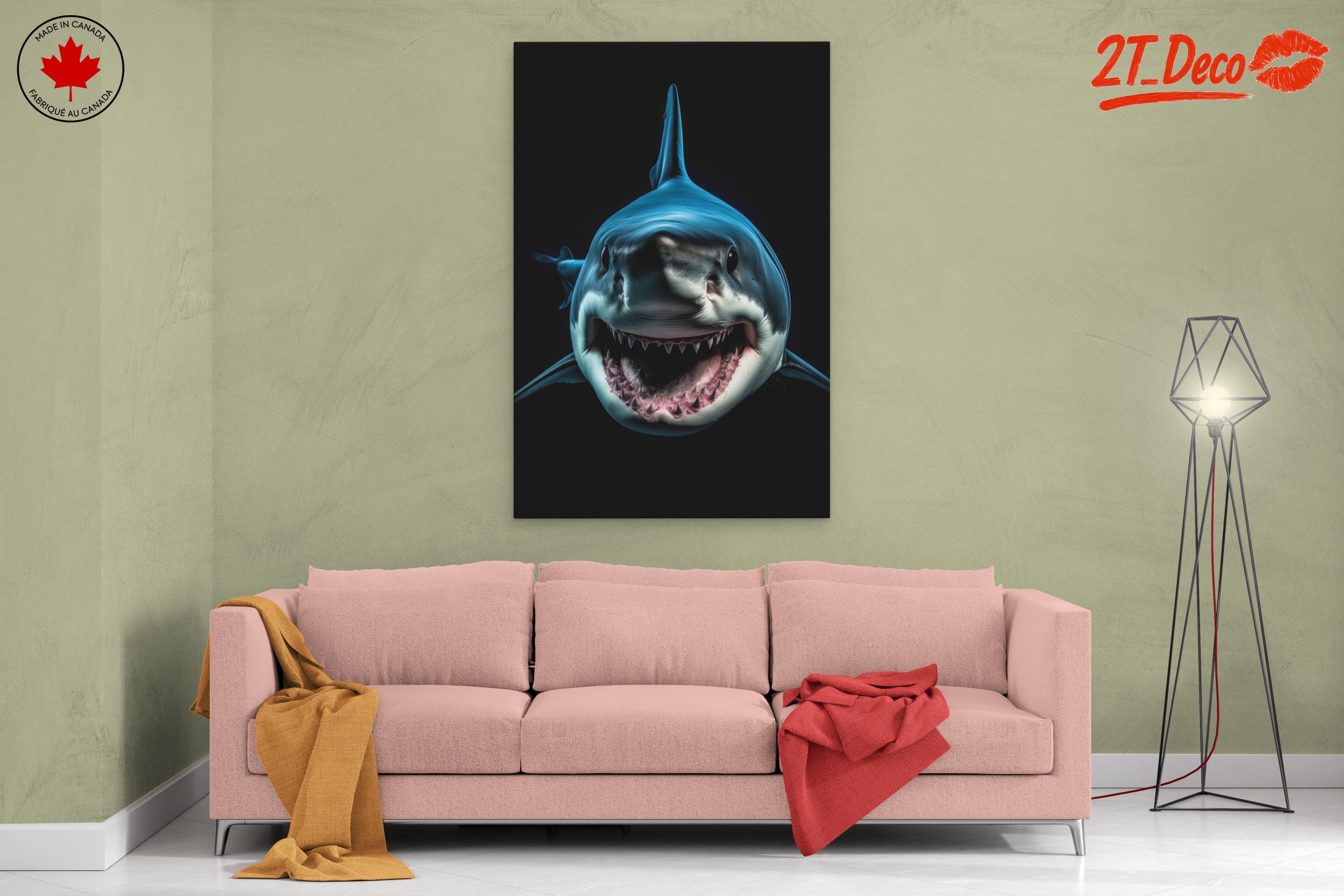 Vibrant Shark Wall Art - Image 2