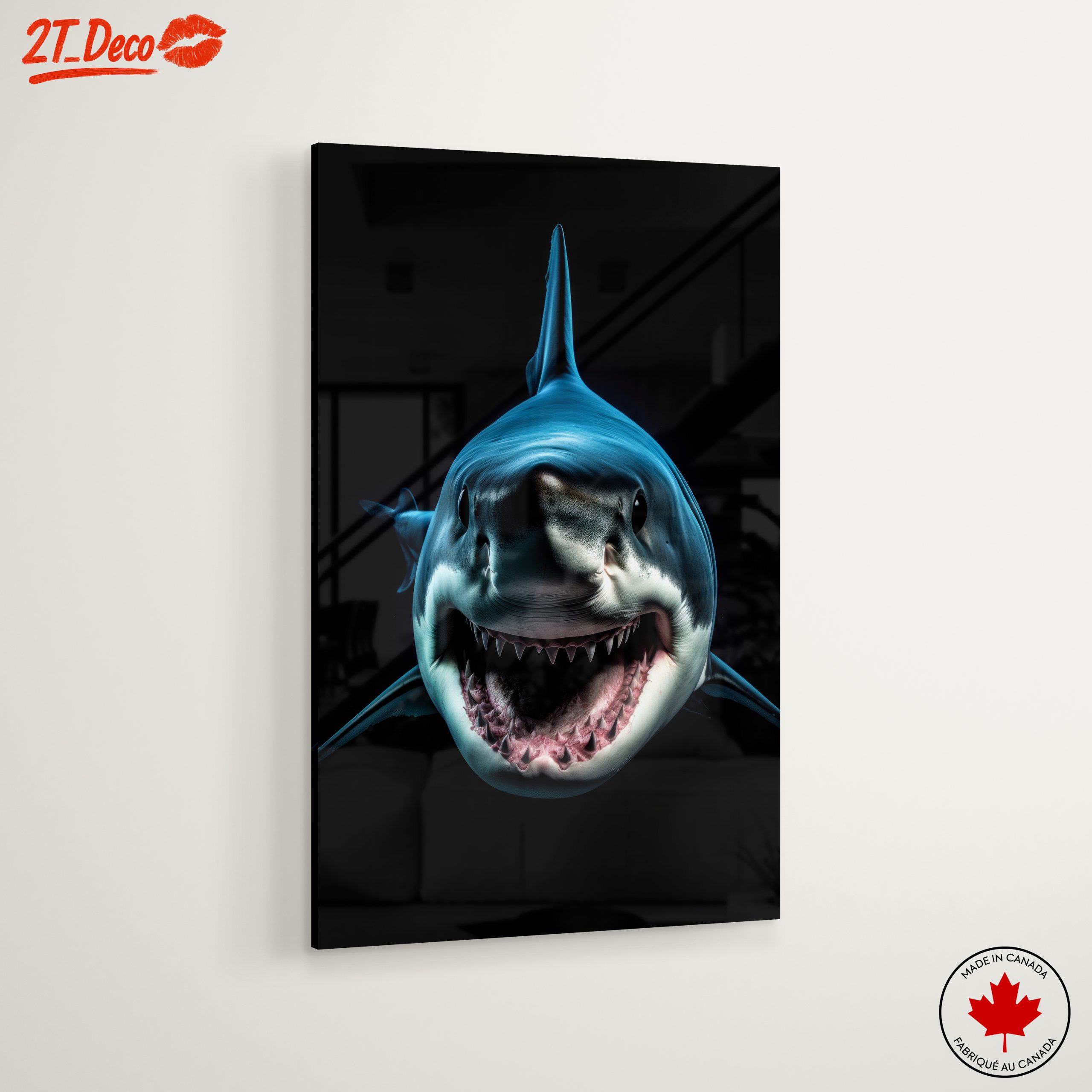Vibrant Shark Wall Art - Image 6
