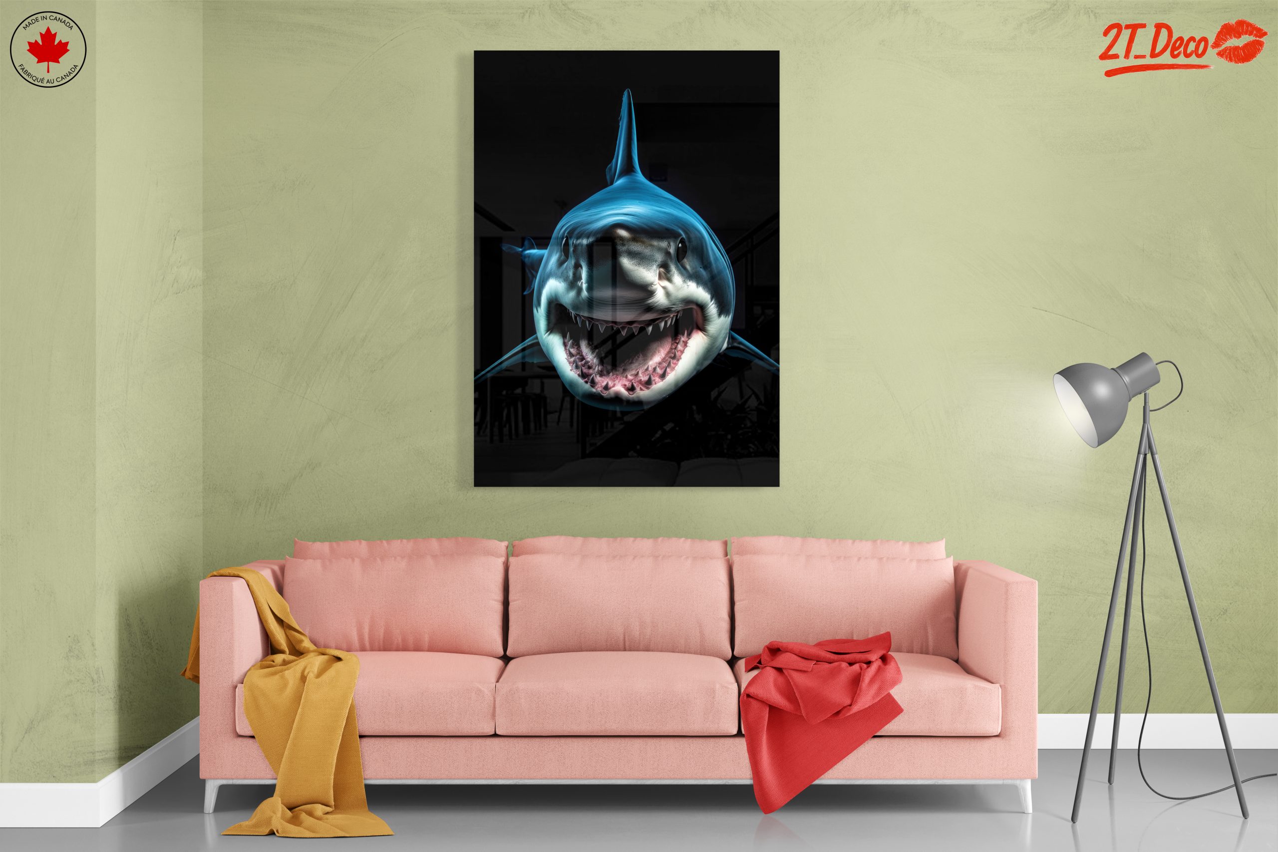 Vibrant Shark Wall Art - Image 7