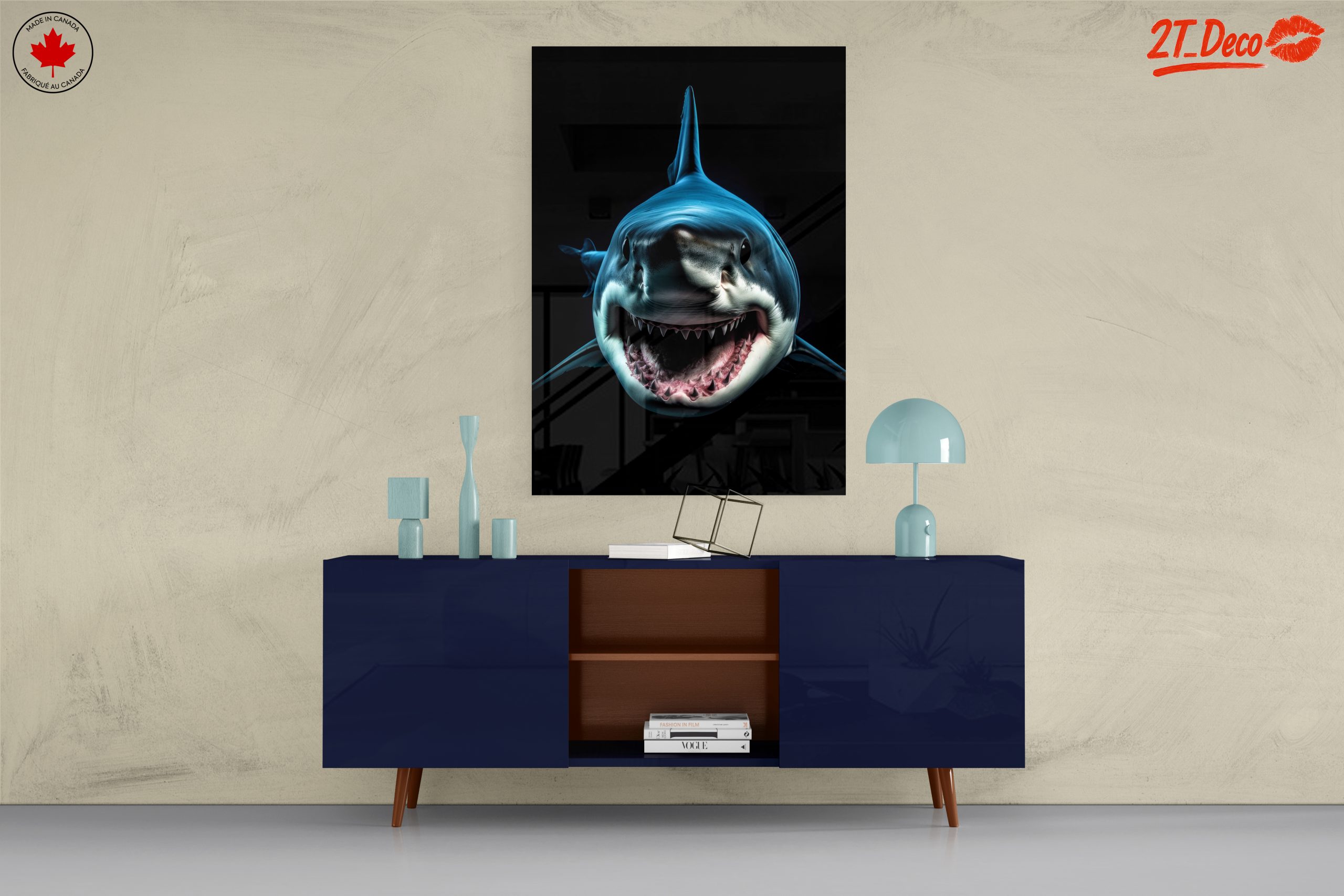 Vibrant Shark Wall Art - Image 8