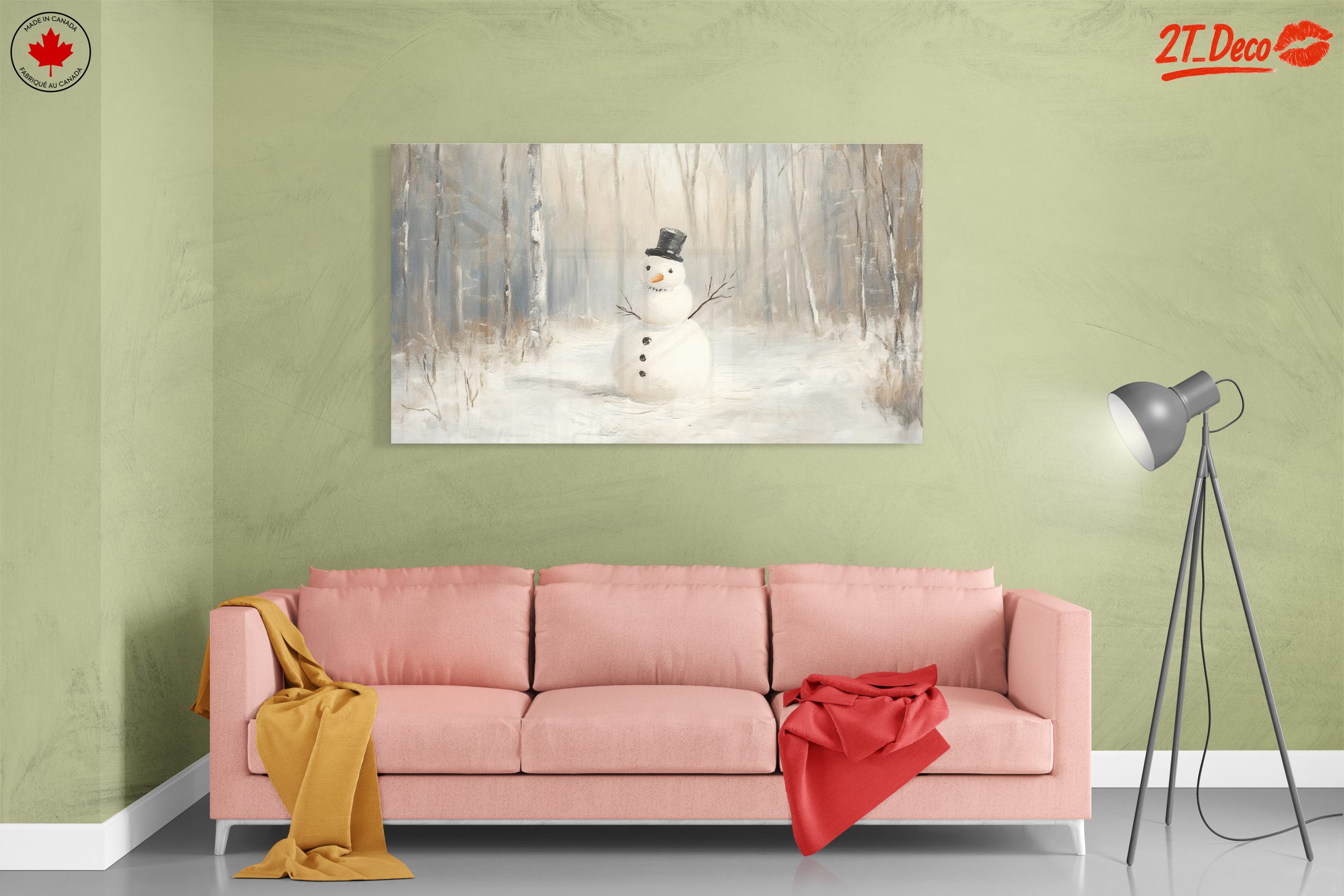 Cheerful Snowman in Winter Forest - Image 7