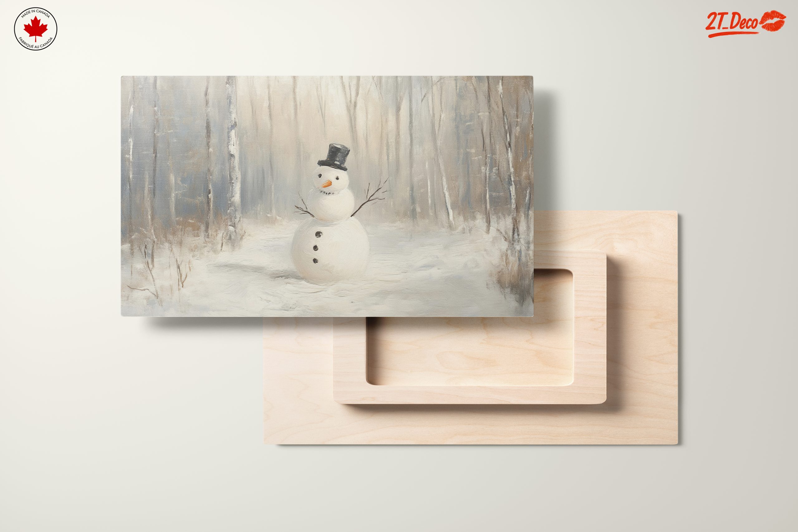 Cheerful Snowman in Winter Forest - Image 11