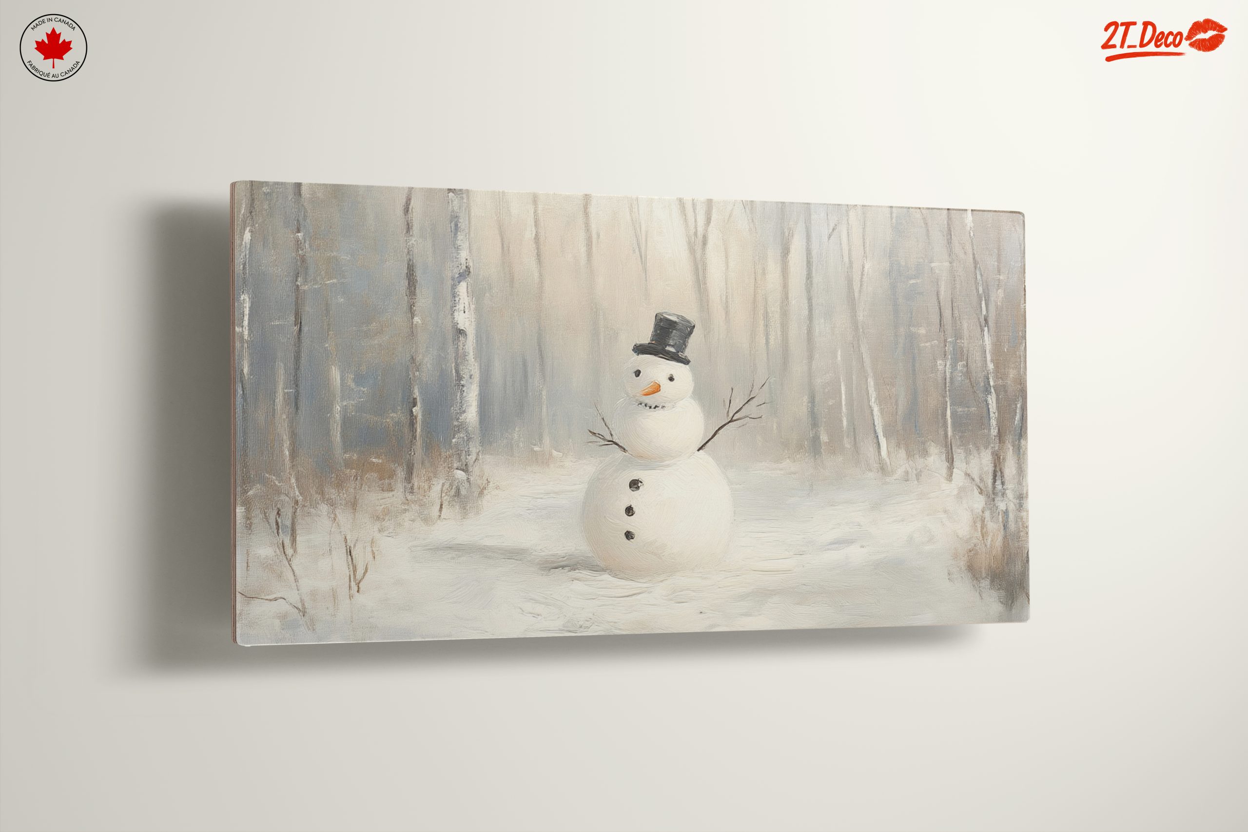 Cheerful Snowman in Winter Forest - Image 13