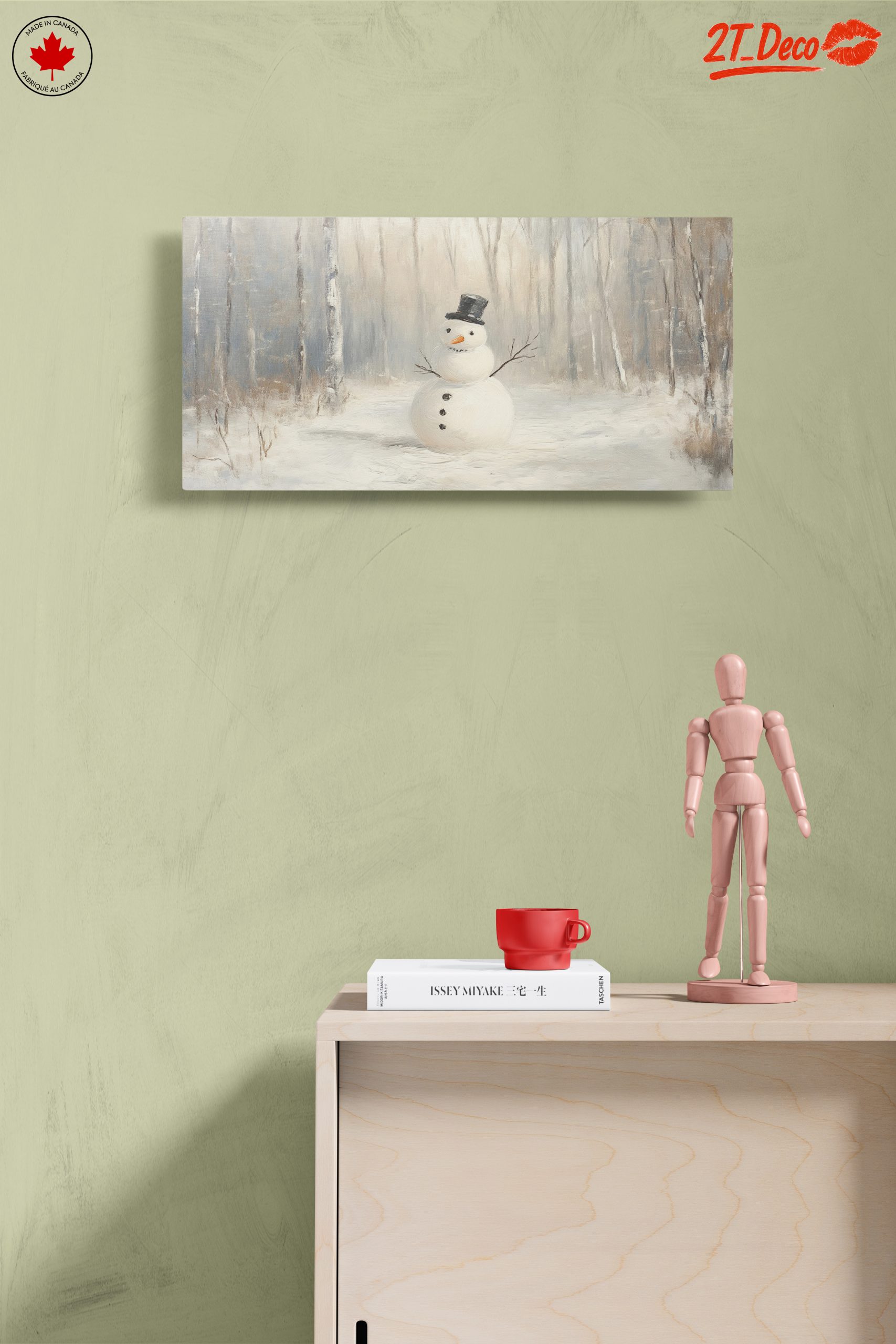 Cheerful Snowman in Winter Forest - Image 14