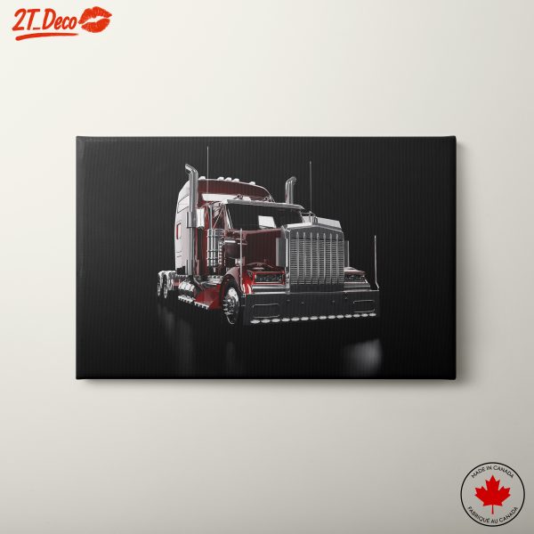 Stylish Red Truck Art for Enthusiasts